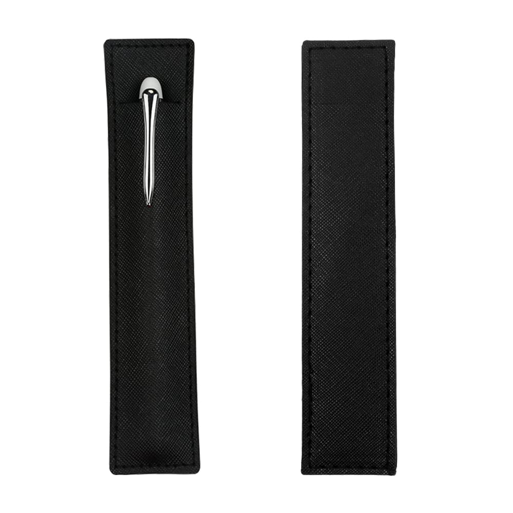 2 Pack Leather Pen Pouch - Fountain Pen Holder & Organizer for Stylus, Pencase - Perfect for Office & School Use