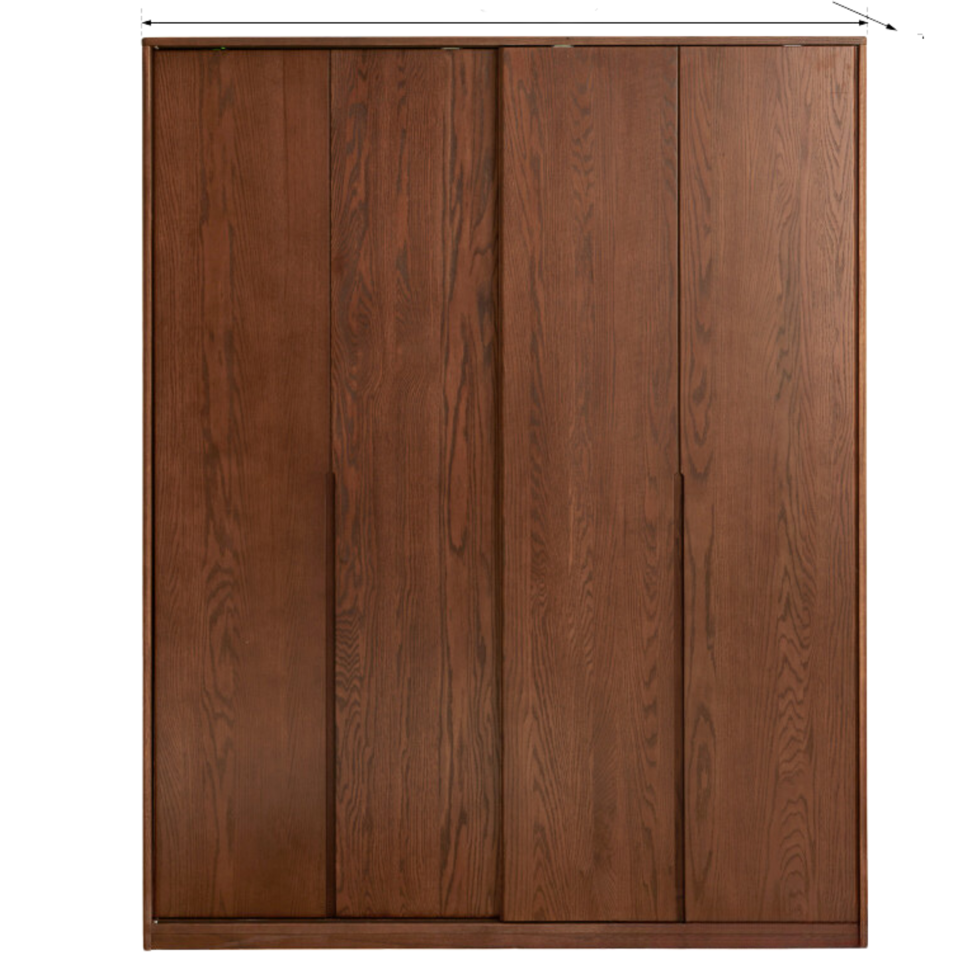 Solid Oak Wood Sliding Door Wardrobe Closet - Modern & Spacious Storage for Bedroom, Walk-In Closet, or Living Room Organization