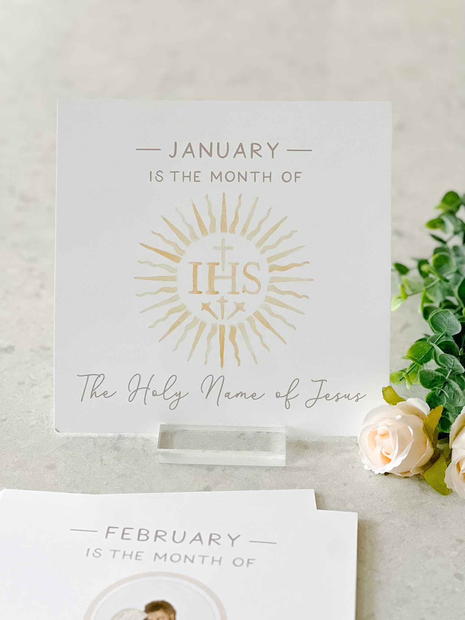 Catholic Monthly Devotion Prints - Religious Wall Art for Home & Church Decor - Perfect for Prayer Rooms, Gifts & Spiritual Inspiration