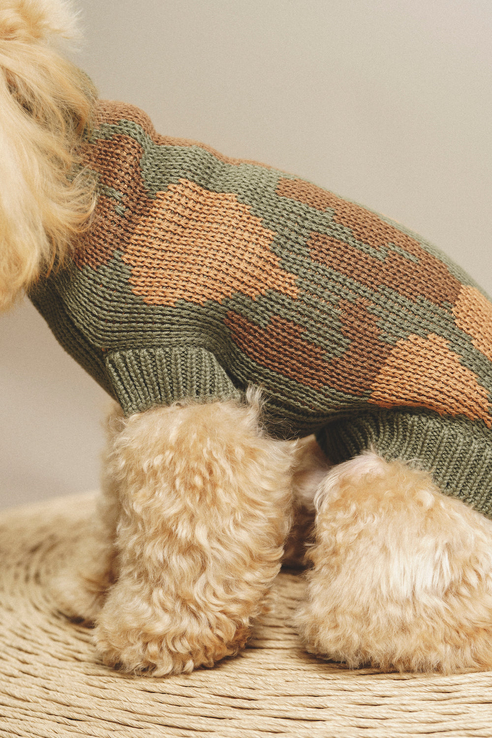 Dog Cardigan Sweater - Soft Pony Cotton Knit for Small Dogs - Cozy Winter Wear for Indoor & Outdoor Use