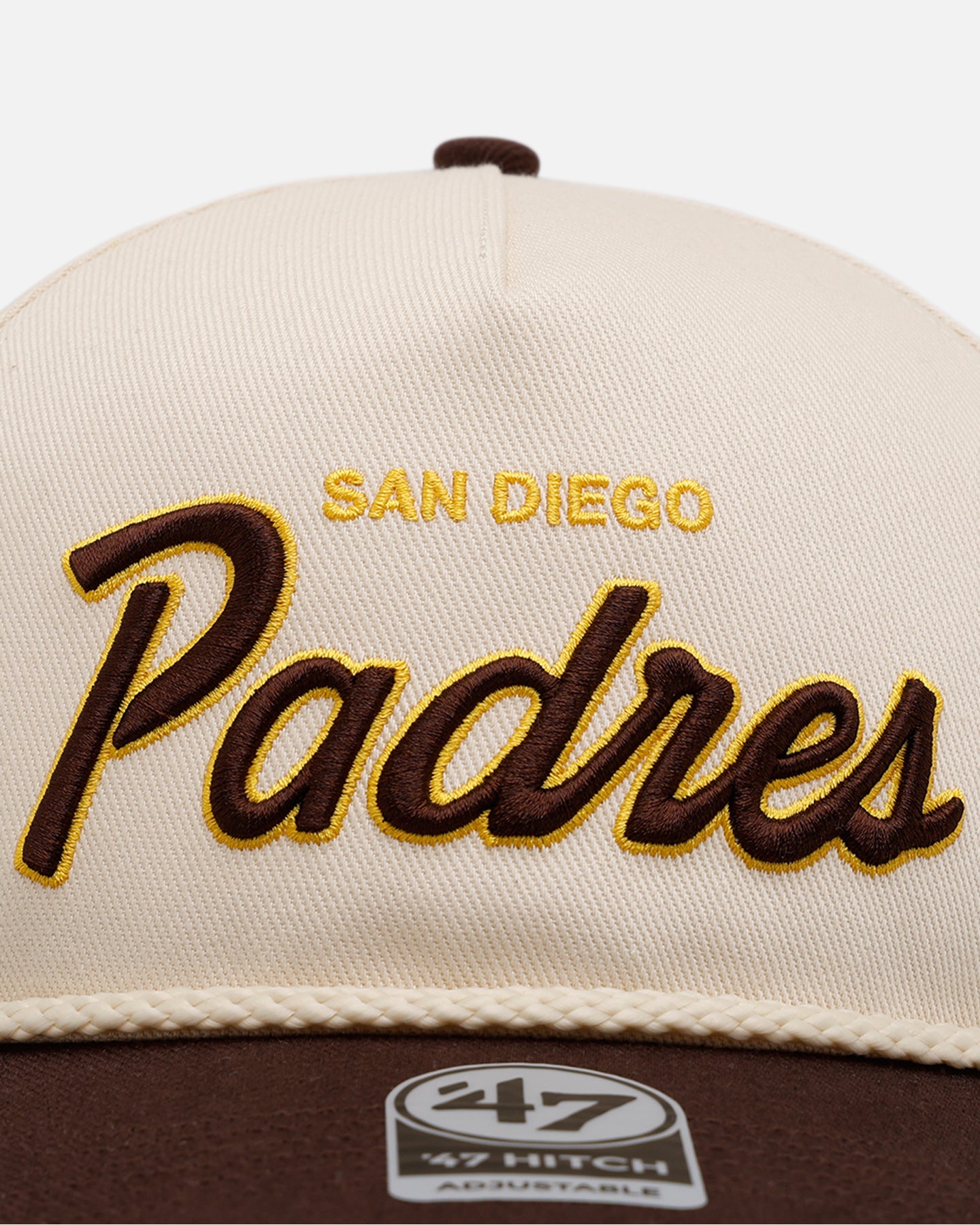 47 Brand San Diego Padres MLB Opening Day Script Hitch Snapback Hat - Adjustable Baseball Cap for Men & Women - Perfect for Games, Sports Events & Casual Wear