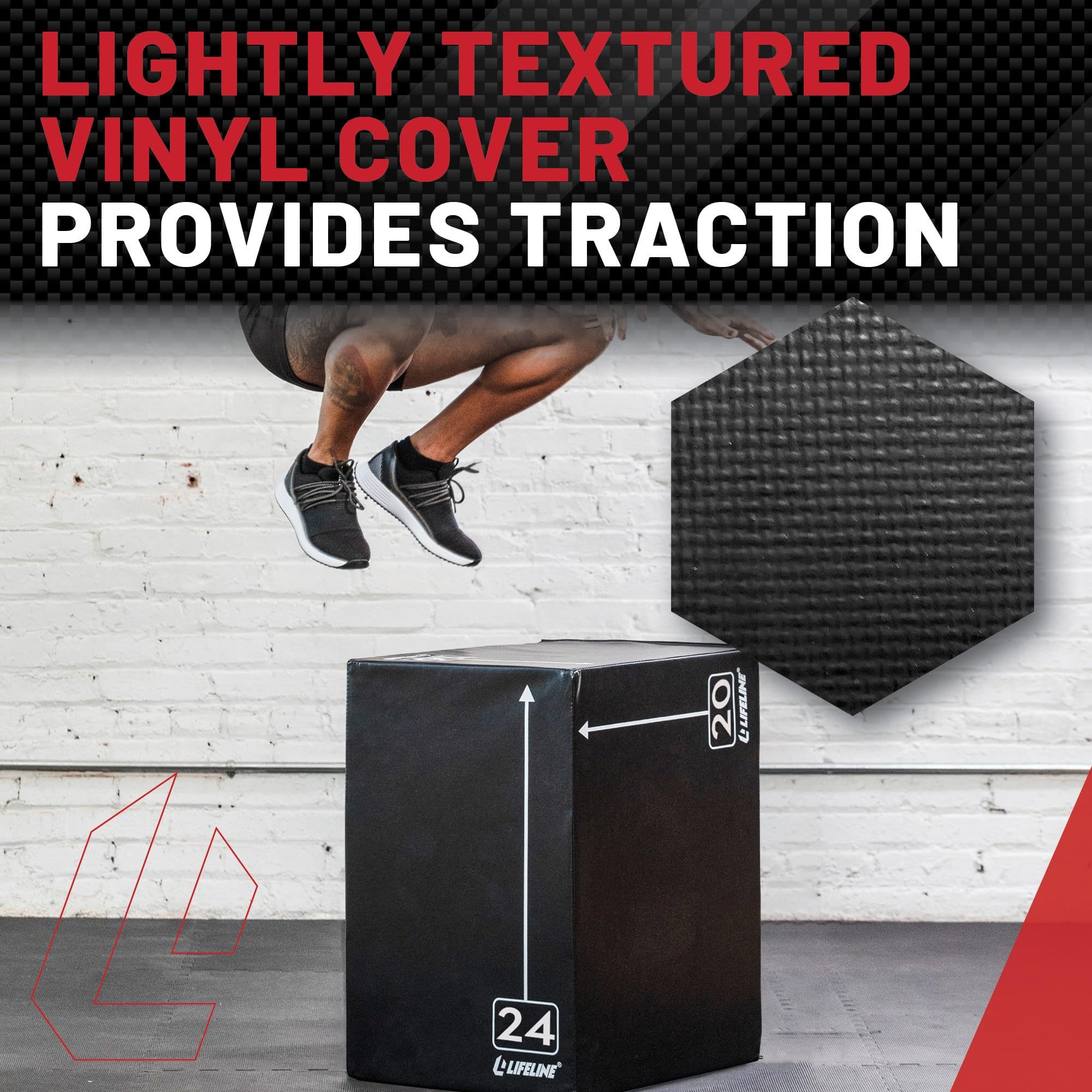 Lifeline Fitness 3-in-1 Foam Plyo Box - Adjustable Home Gym Equipment for CrossFit, HIIT & Jump Training - Durable Exercise Box for Plyometrics, Strength Training & Cardio Workouts - Perfect for Home Gym, Garage Workouts & Fitness Studios