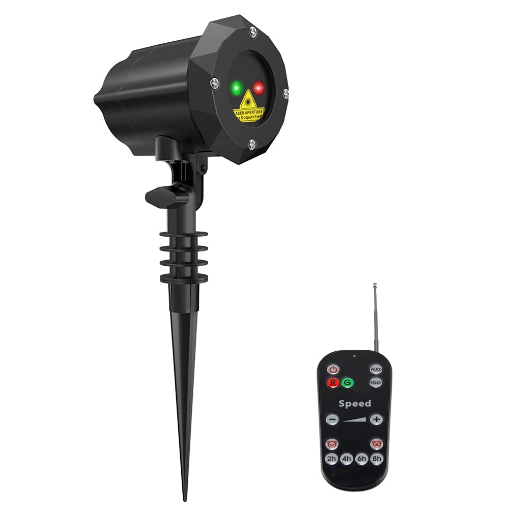 Poeland Solar Garden Lights with Moving Laser Projection - Outdoor Christmas Star Projector for Yard, Patio, and Holiday Decorations | Perfect for Halloween, Christmas, and Party Decor