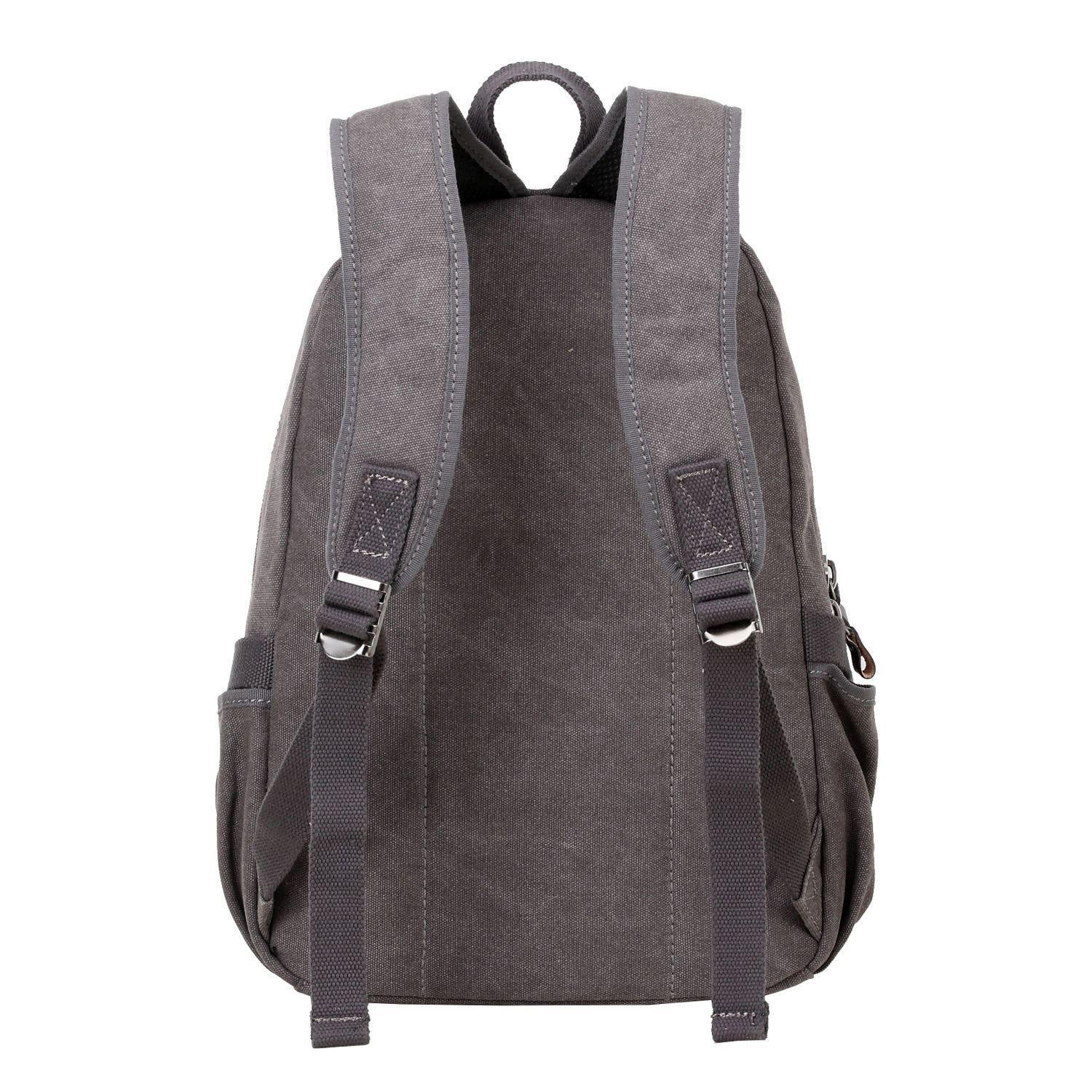 TRP0256 Troop London Classic Canvas Backpack - Medium Size Durable School & Travel Backpack for Men & Women - Perfect for College, Commuting & Outdoor Adventures
