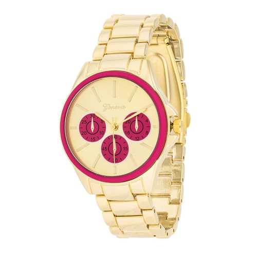 Luxury Chrono Gold Metal Watch for Men - Waterproof Stainless Steel Analog Wristwatch - Perfect for Business, Casual & Formal Occasions