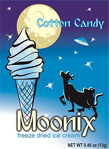 Moonix Freeze Dried Ice Cream - Cotton Candy Flavor (1 Count) | Lightweight Astronaut Dessert for Camping, Hiking & Space-Themed Parties