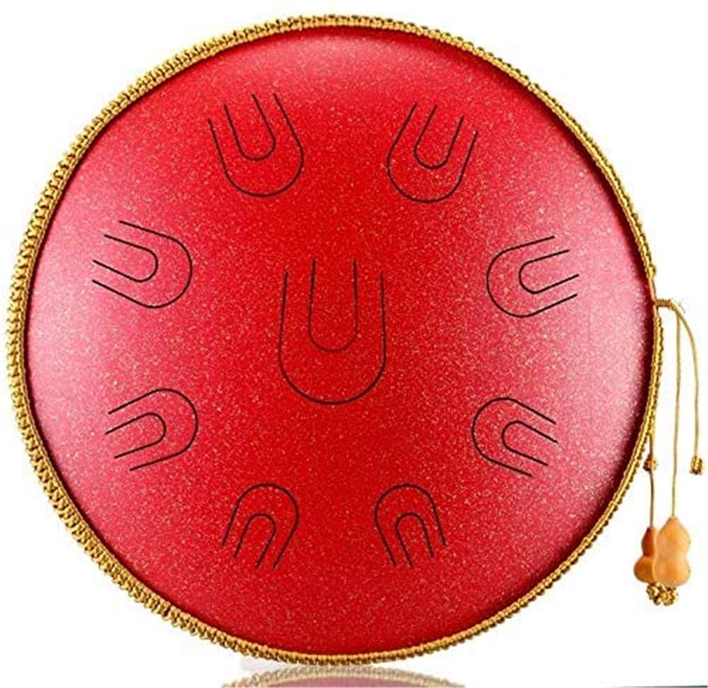 14 Inch 9 Tone Alloy Steel Tongue Drum | Professional Handpan Drum & Percussion Instrument | Perfect for Meditation, Yoga, Music Therapy & Live Performances | Durable Steel Pan Drum with Ethereal Sound