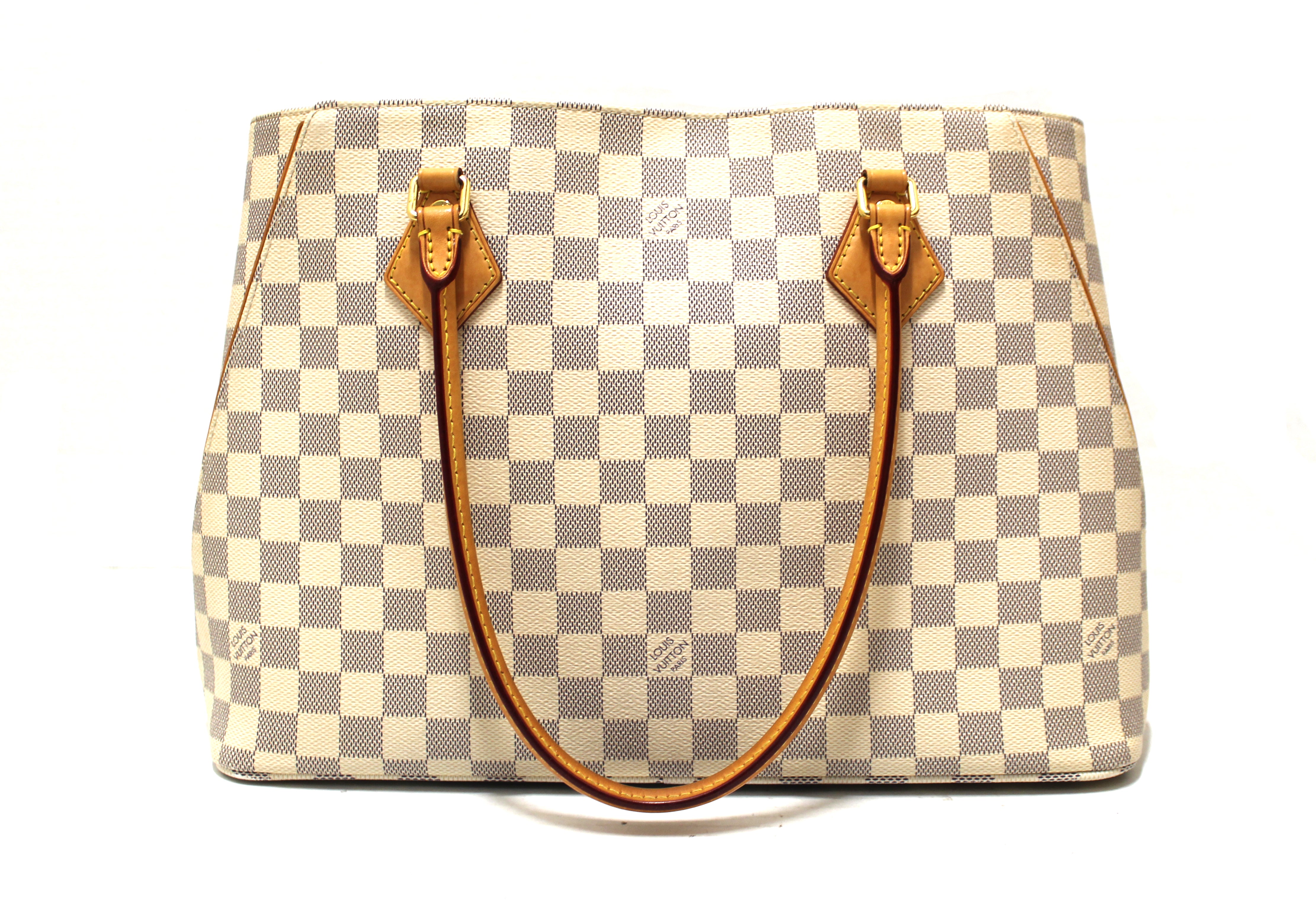 Authentic Louis Vuitton Damier Azur Calvi Shoulder Tote Bag for Women - Luxury Designer Handbag, Perfect for Work, Travel & Everyday Use
