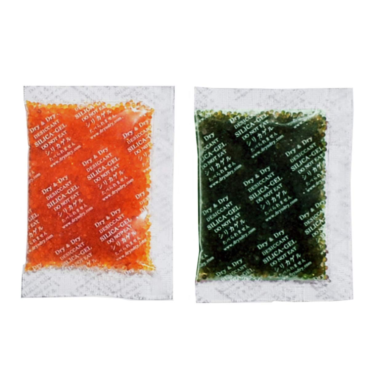 Dry & Dry 20 Gram [30 Packets] Premium Orange Indicating Silica Gel Packets (Orange to Dark Green) - Rechargeable Moisture Absorber Desiccant for Storage, Closets, Safes & Electronics | Ideal for Food Preservation, Gun Safes & Document Protection