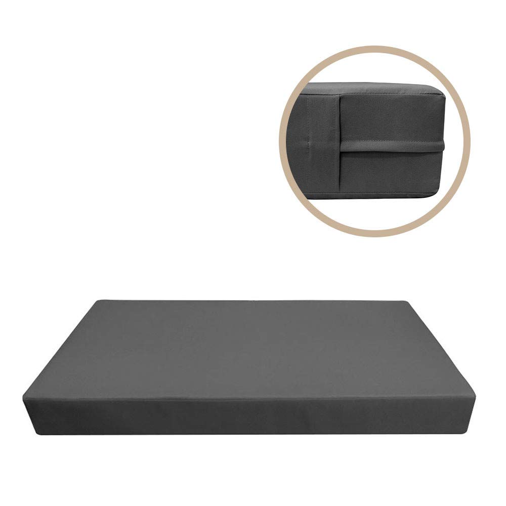 Style2 AD003 Full Size 5-Piece Knife Edge Outdoor Daybed Mattress Cushion Set with Bolster Pillows - Perfect for Patio, Poolside, and Garden Lounging