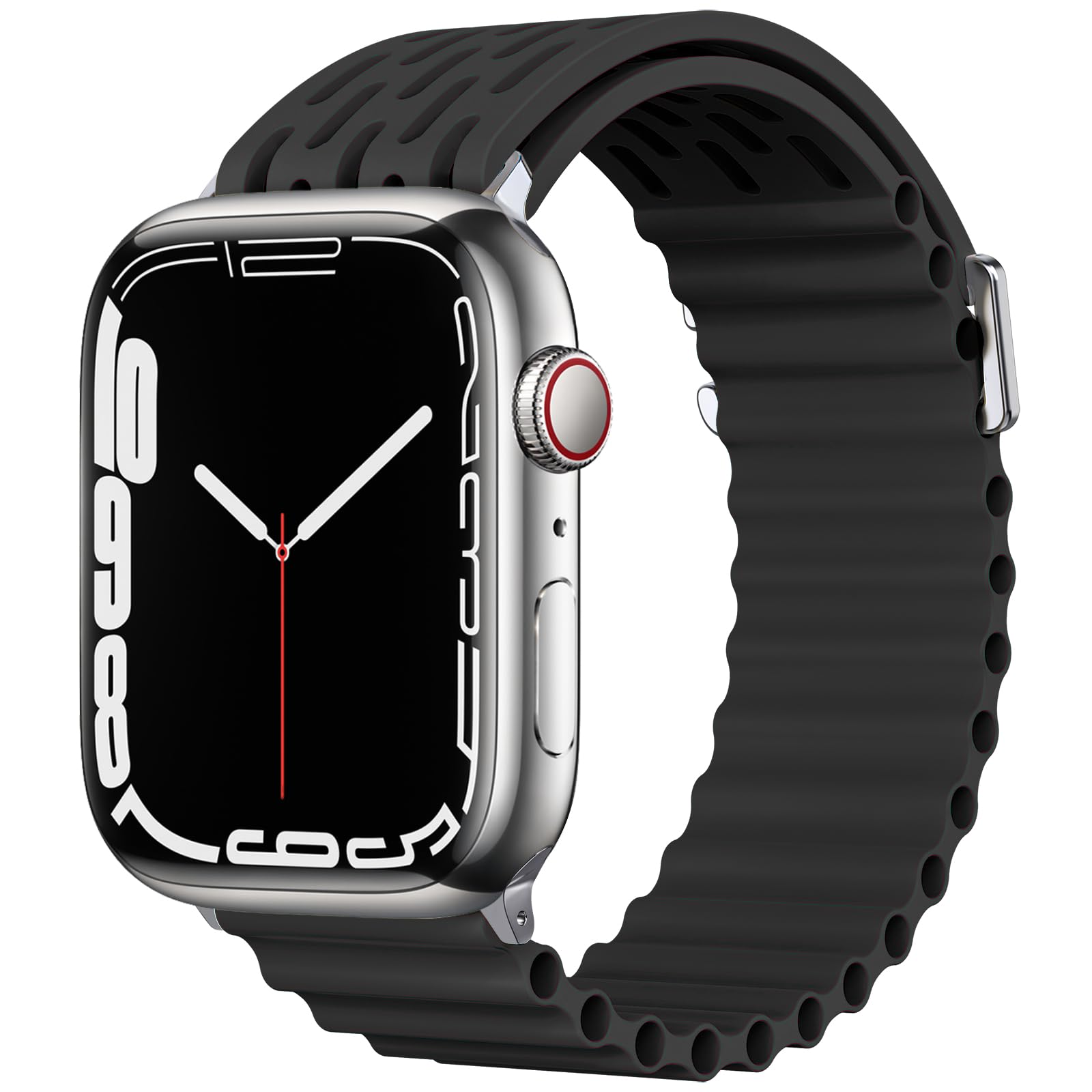 Premium Soft Silicone Sport Band for Apple Watch Series 1-9, Ultra 2, SE - Compatible with 38mm 40mm 41mm 42mm 44mm 45mm 49mm iWatch - Durable Replacement Strap for Men & Women - Perfect for Workouts, Running & Daily Wear