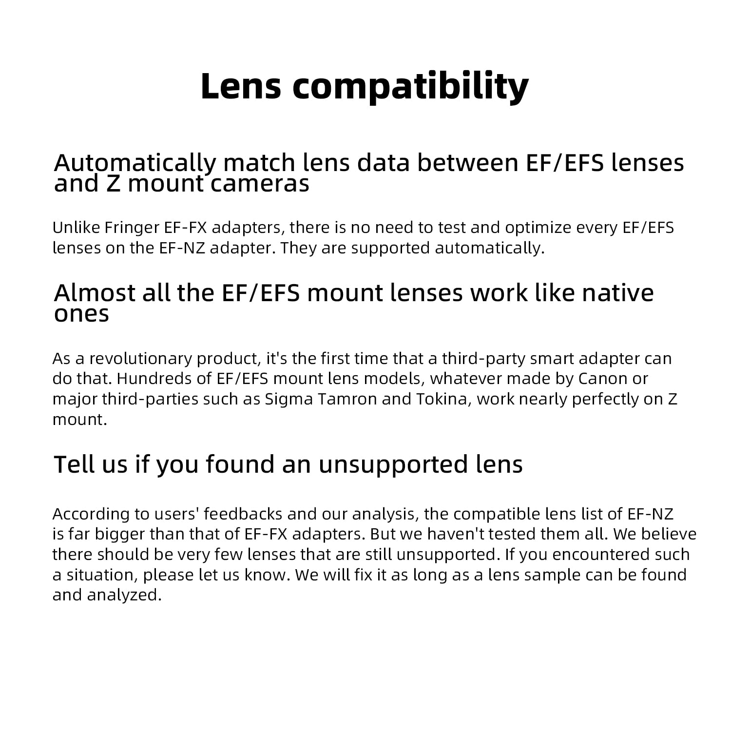 Canon EF to Nikon Z Mount Auto Focus Lens Adapter Ring for Z6 Z7 Z50 Cameras - Seamless Photography & Videography for Professionals