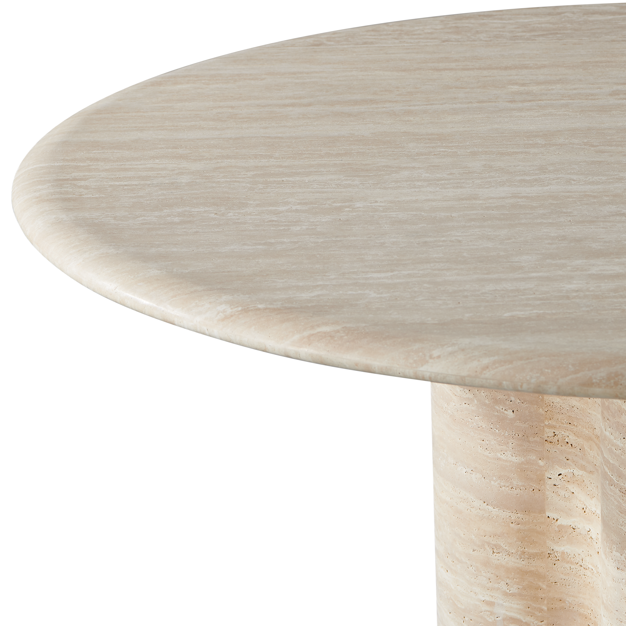 Porto Travertine Round Dining Table 60