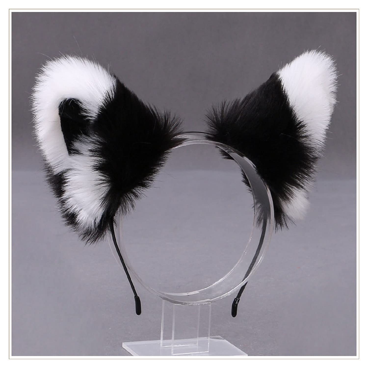 Fxaelian Animal Fox Cat Dog Ears Headband - Cute Furry Cosplay Costume Accessories for Halloween, Anime Conventions, Themed Parties & Photo Shoots