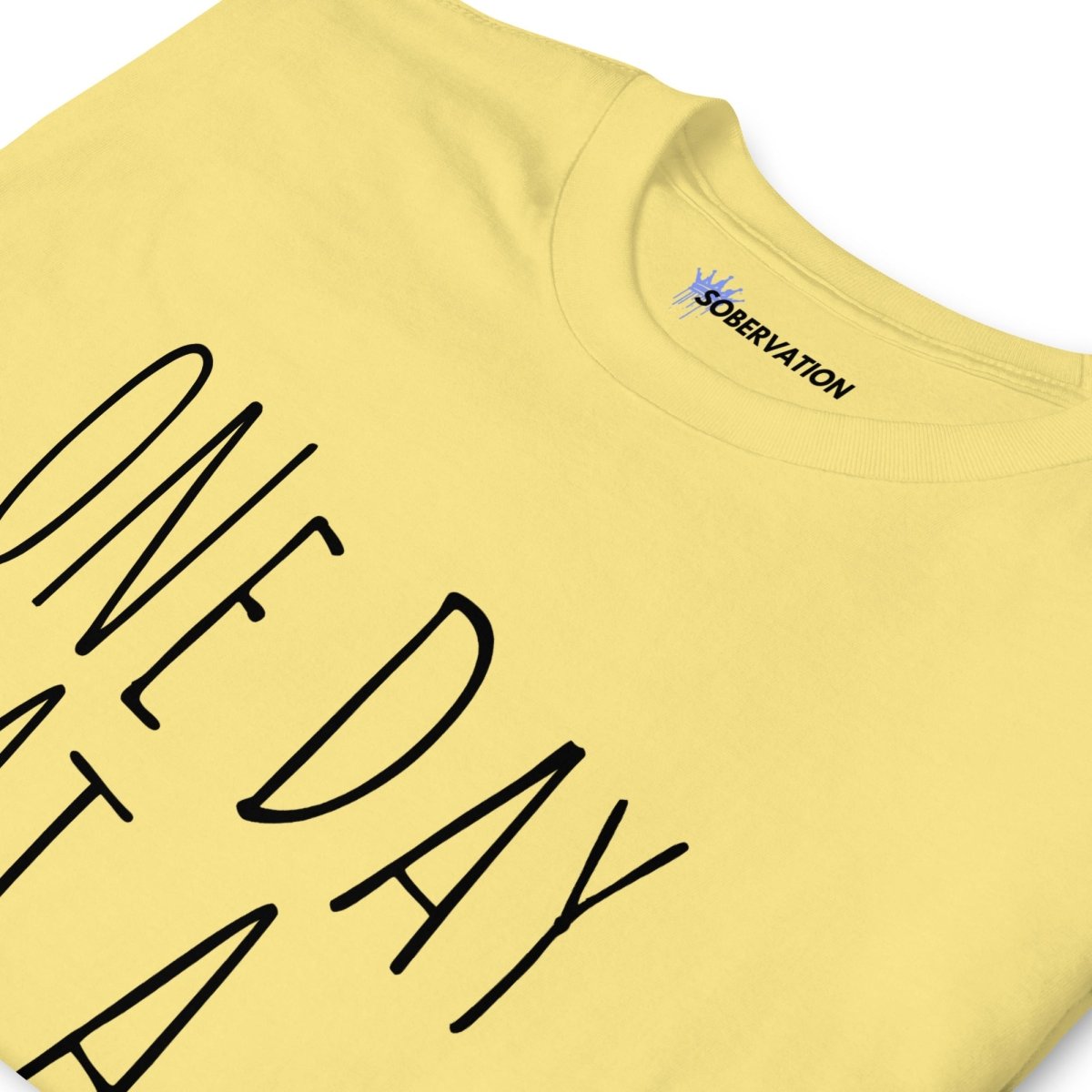 One Day at a Time Essential T-Shirt - Motivational Recovery Shirt for Sobriety & Mental Health - Perfect for AA Meetings, Therapy Sessions & Daily Inspiration