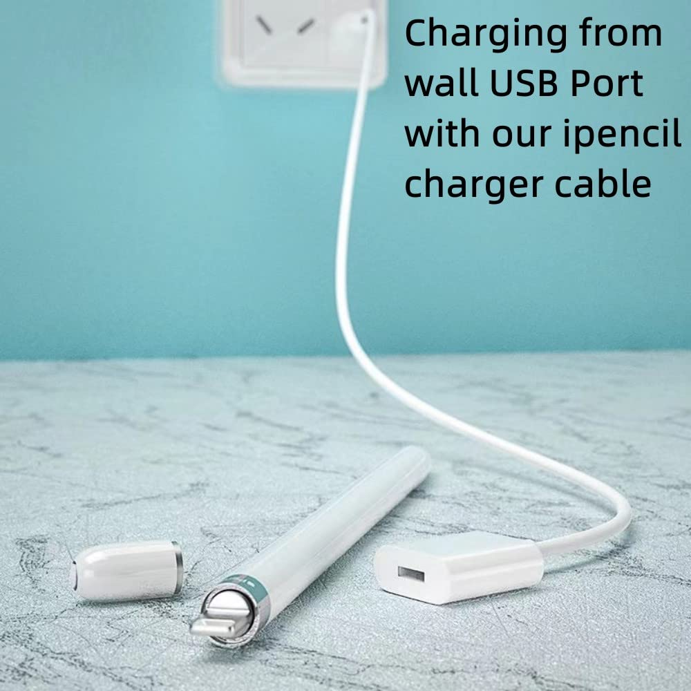 Apple Pencil Charging Adapter 1FT - Compatible with Apple Pencil 1st Generation, Charger Cable for iPad - Extend Battery Life & Protect Charging Port (1 Pack) - Perfect for Artists, Students & Professionals On-The-Go