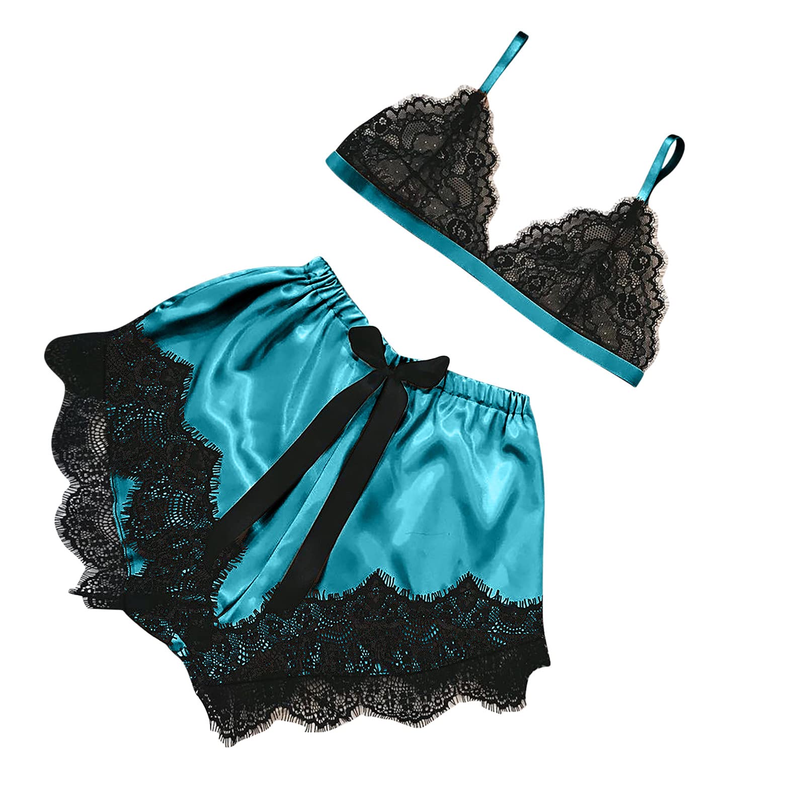 Sexy Women's Lace Cami Top & Shorts Set - Summer & Fall Fashion Outfit 2022 | Casual Wear, Beach Vacation, Date Night Outfits