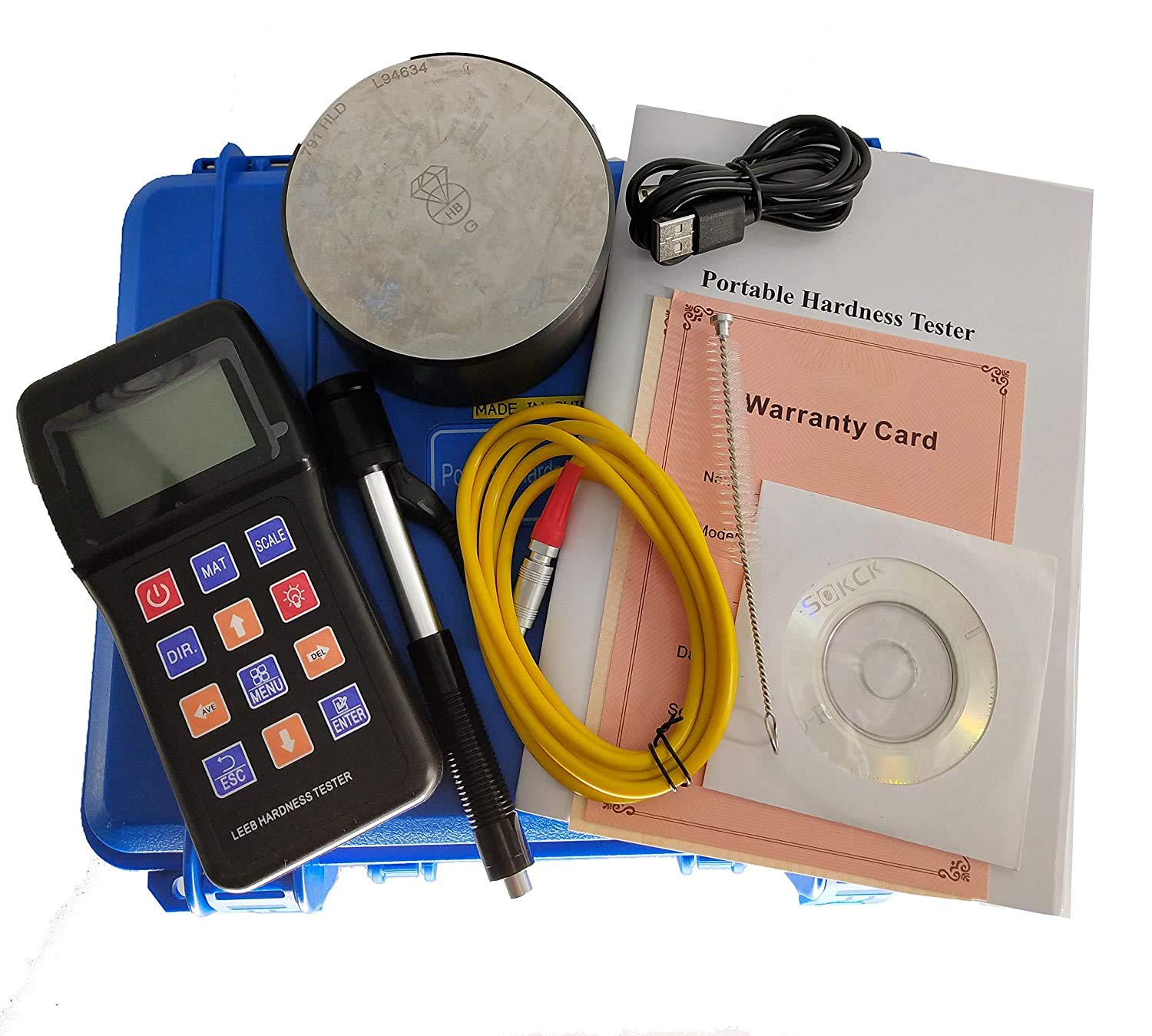 Leeb Hardness Tester - Portable Metal Hardness Gauge for Steel, Iron, Copper & Alloys | Digital Testing Device for Industrial & Workshop Use