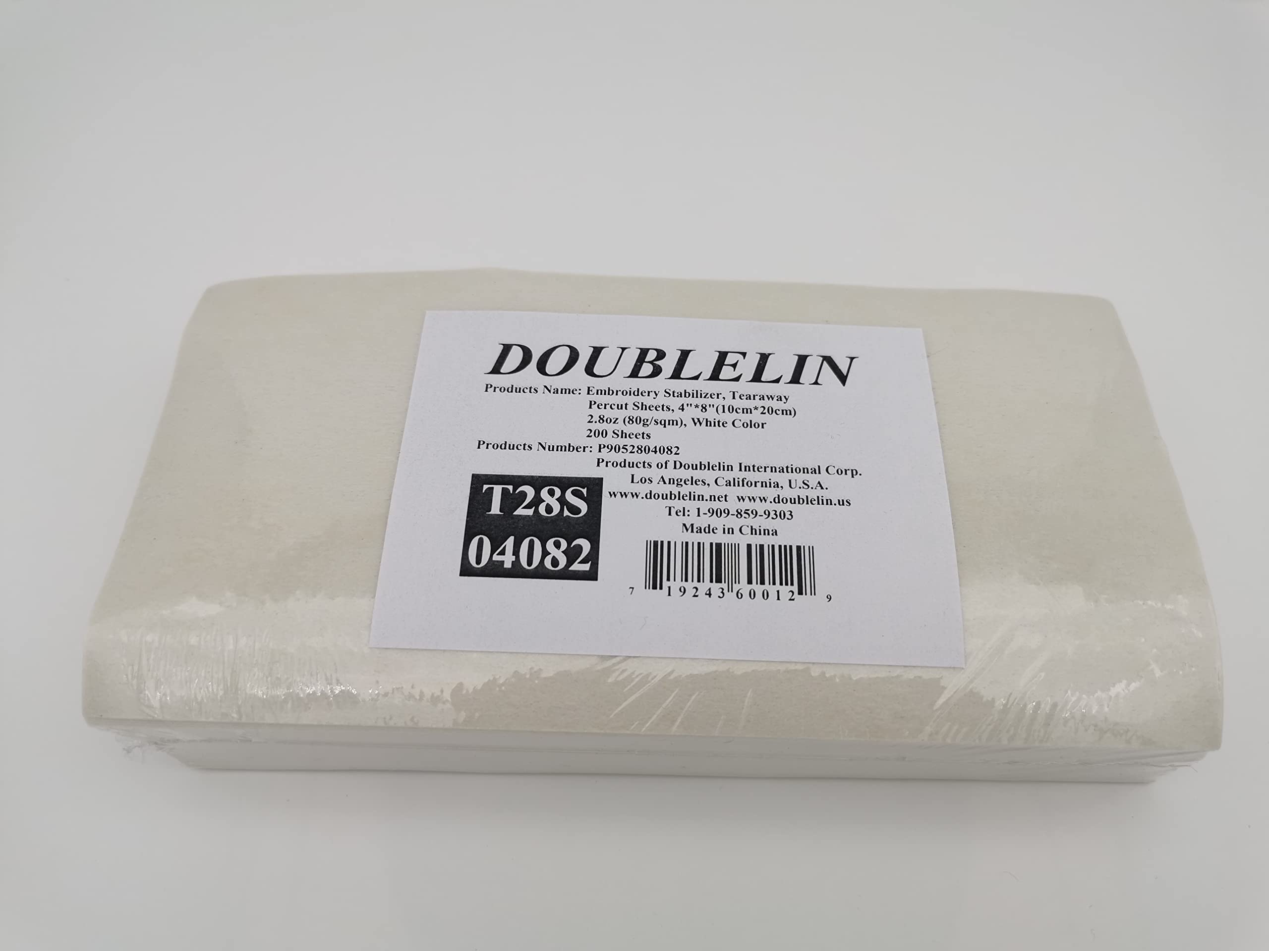 Doublelin Tearaway Embroidery Stabilizer 2.8oz White - 4