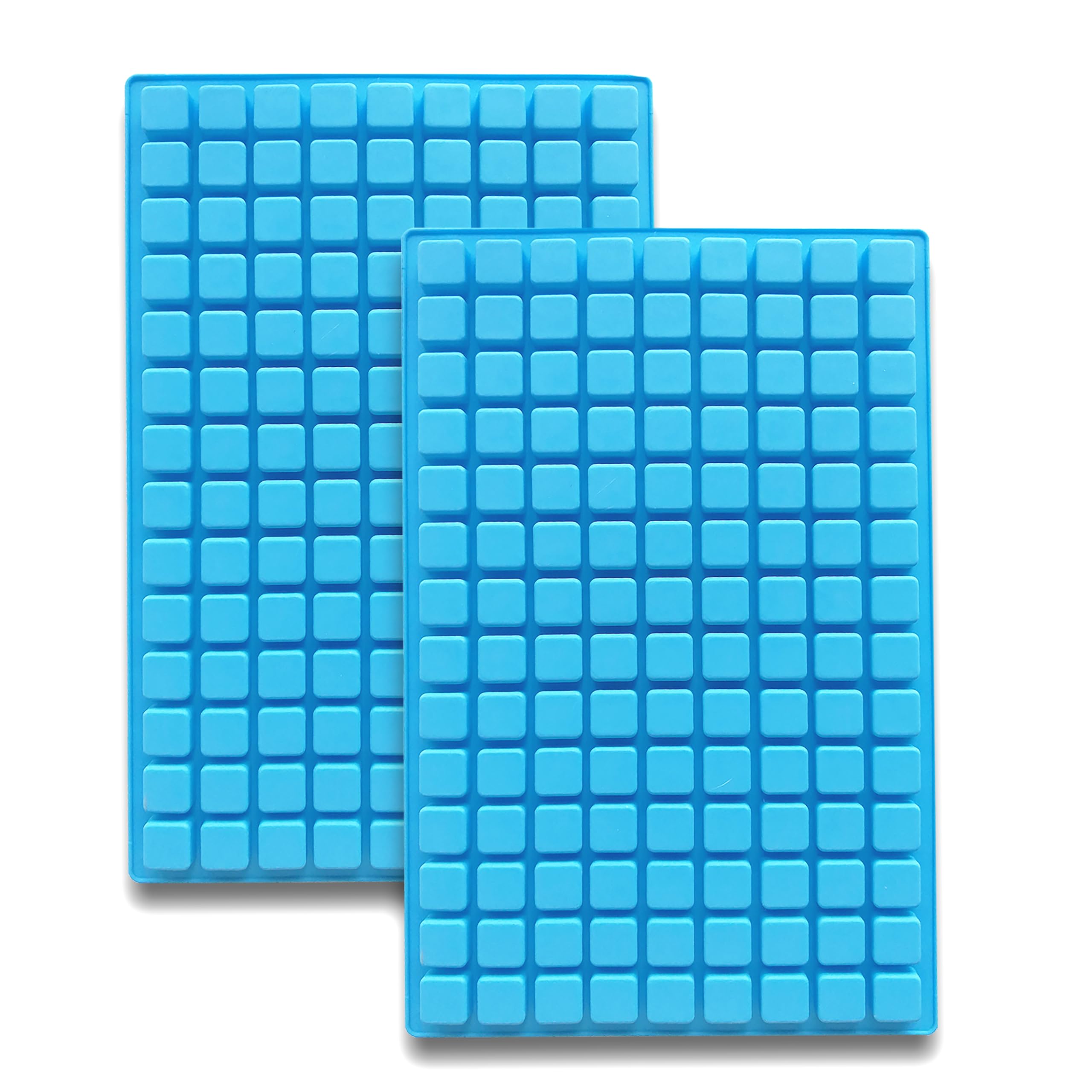 Premium Silicone Candy Molds - 2 Pack (126 Cavities) for Chocolate, Gummies, Jelly, Truffles & Caramels | Mini Square Ice Cube Tray | Perfect for Baking, Party Favors & DIY Desserts