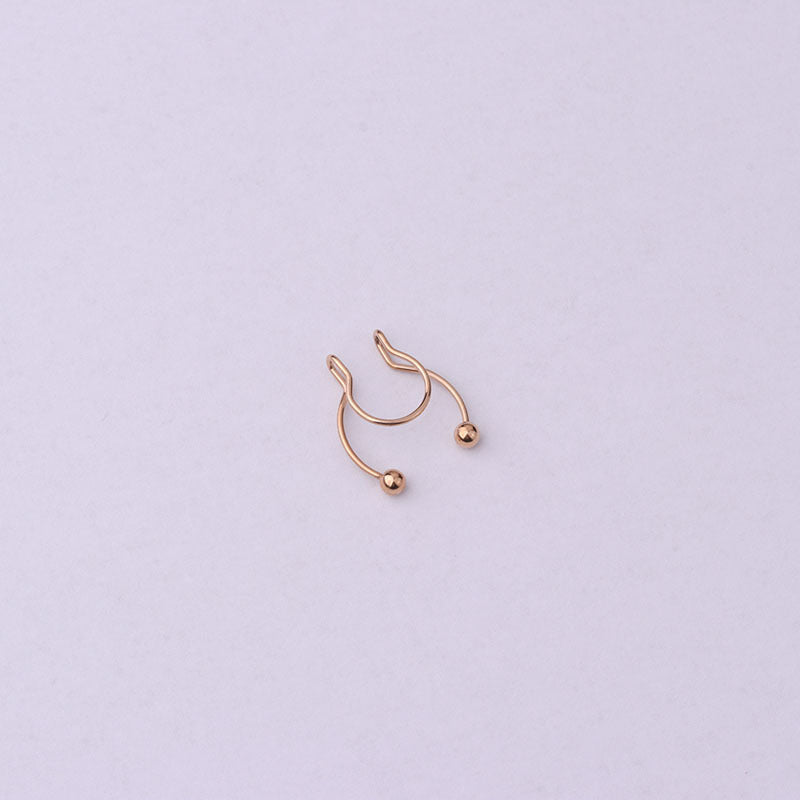20G Surgical Steel Hypoallergenic No Piercing Nose Ring - Comfortable Fake Nose Hoop for Sensitive Skin | HSPJ348 | Perfect for Work, Parties & Everyday Wear