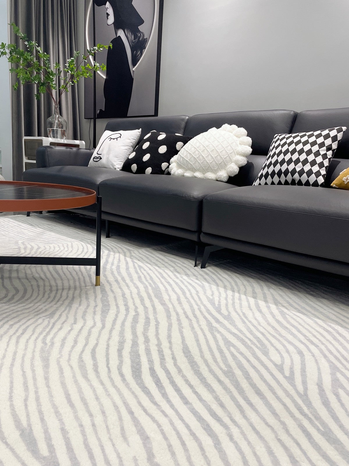 Soft Grey Thick Modern Area Rug - Non-Slip Plush Carpet for Living Room, Bedroom & Dining Room - Contemporary Home Decor for Cozy Spaces & High Traffic Areas