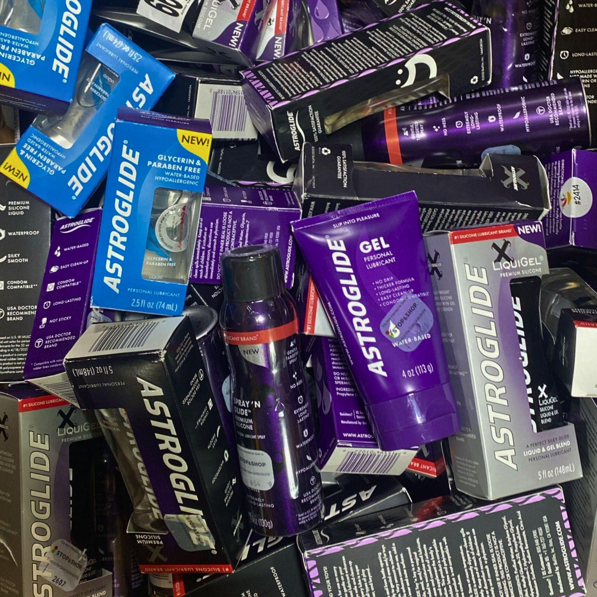 Astroglide Personal Lubricant Variety Pack - 70 Count Bulk Pack for Enhanced Intimacy & Comfort | Perfect for Couples, Sensitive Skin & Long-Lasting Moisture