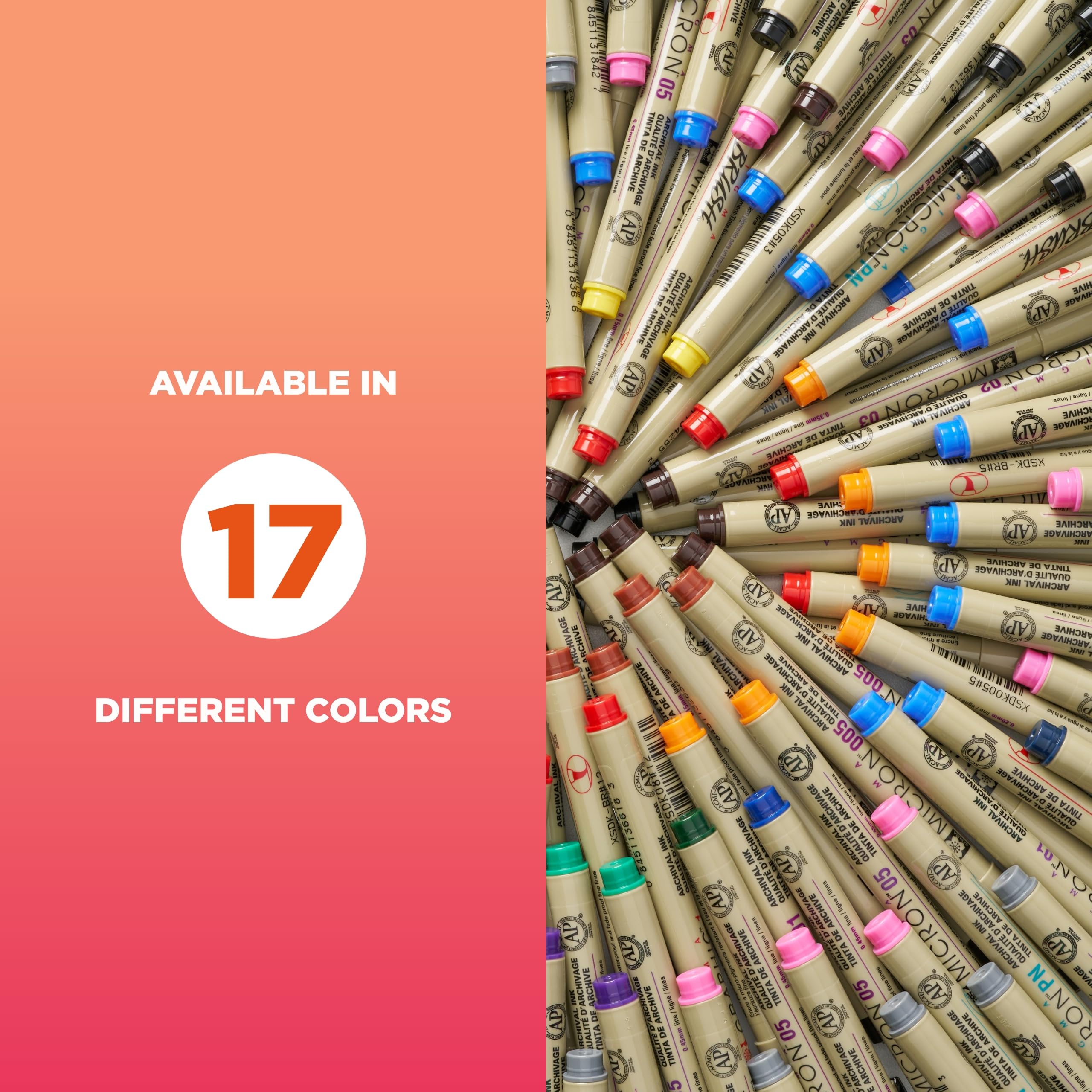 SAKURA Pigma Micron Fineliner Pens Set of 73 - Archival Quality Black & Colored Ink for Artists, Writers & Bullet Journaling - Waterproof & Fade Proof Fine Liners (0.2mm-0.8mm) with Storage Case - Perfect for Sketching, Calligraphy & Scrapbooking