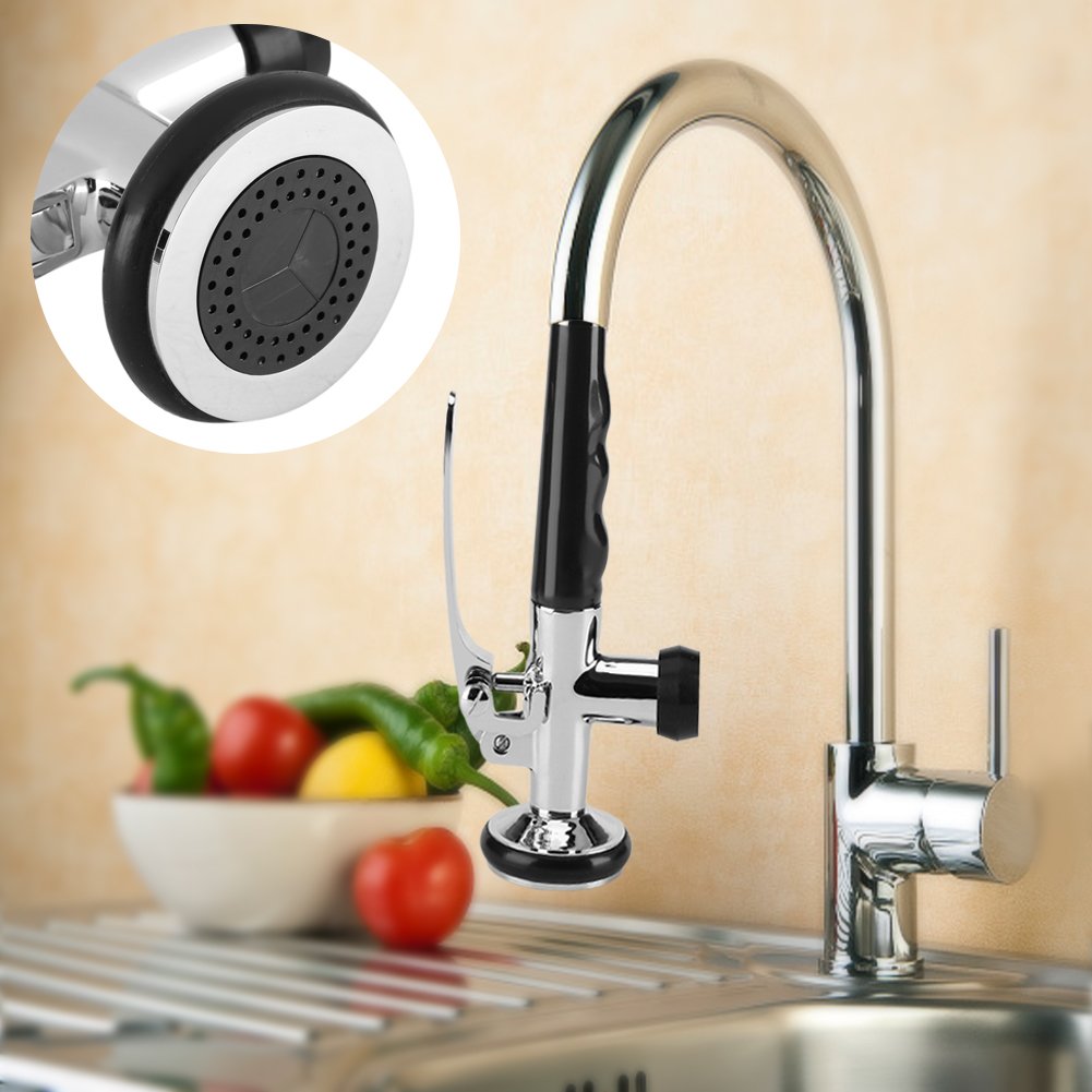 Extendable Pull Down Kitchen Faucet with Spray Head - High Pressure Swivel Sink Tap for Pre-Rinse & Dish Washing | Perfect for Modern Kitchens & Food Prep Stations
