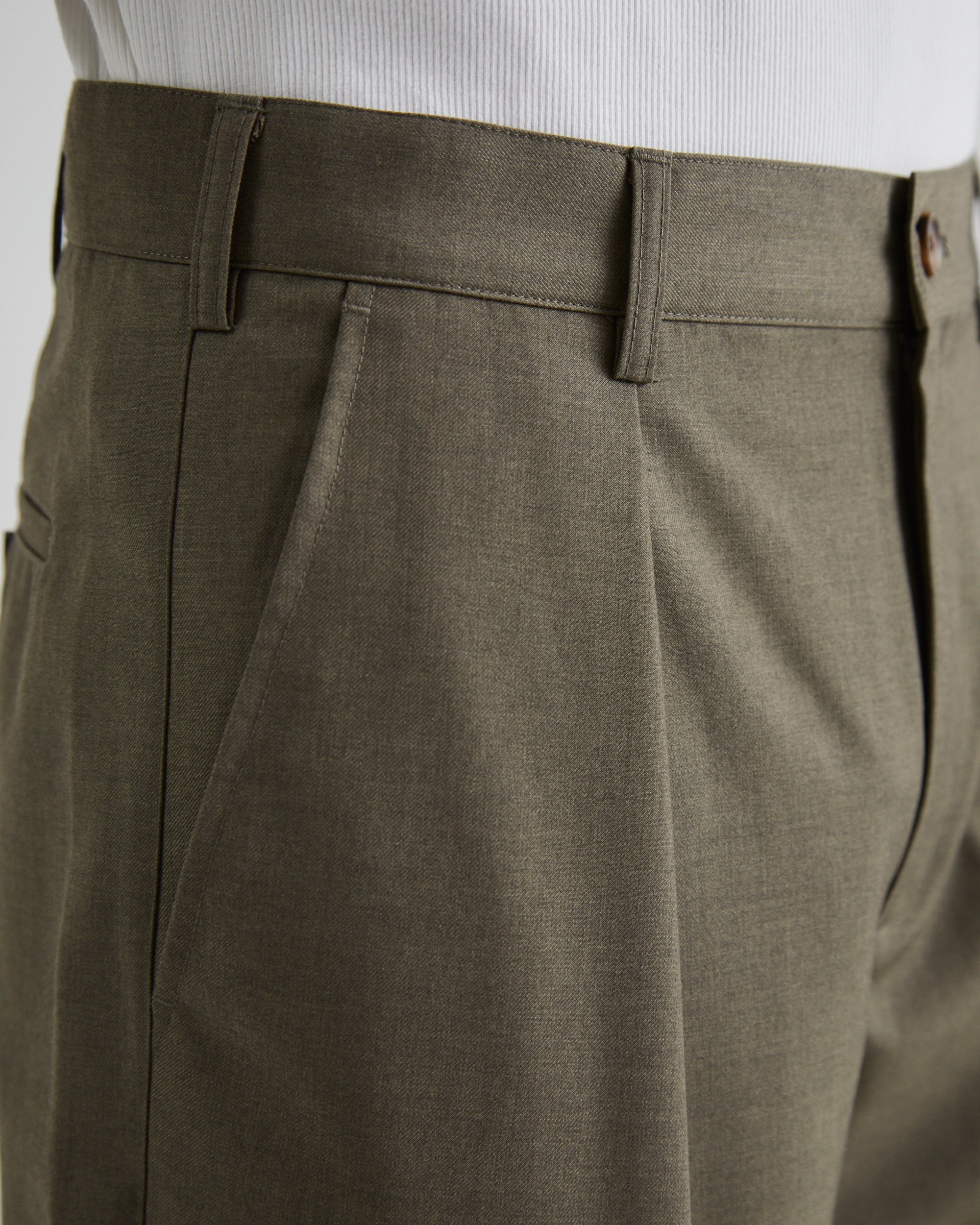 SoHo Pleated Pants Vintage Khaki - Women's High Waisted Trousers for Office & Casual Wear | Comfortable & Stylish Work Pants for Business & Everyday Outfits