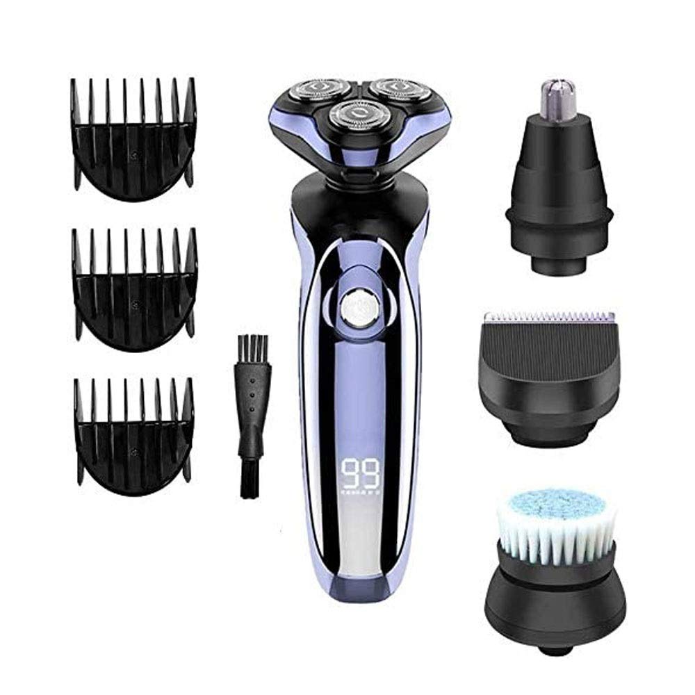 Best Electric Shavers for Men - Waterproof Cordless Rotary Facial Shaver with Beard Trimmer | USB Rechargeable for Wet/Dry Use | Perfect Travel Shaver & Gift for Husband | Smooth Shaving at Home, Gym or Business Trips