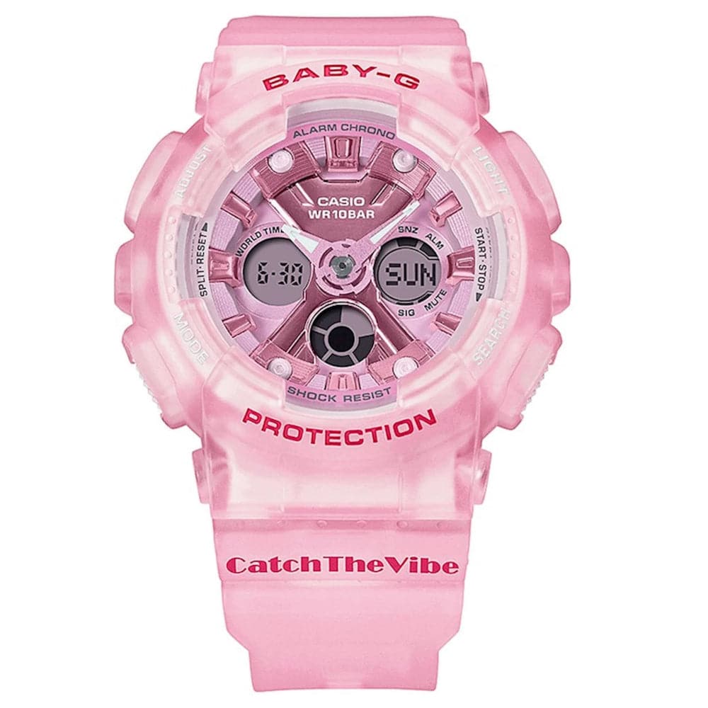 CASIO BABY-G BA-130CV-4ADR Pink Resin Strap Women's Digital Sport Watch - Waterproof, Shock Resistant for Running, Swimming & Outdoor Activities