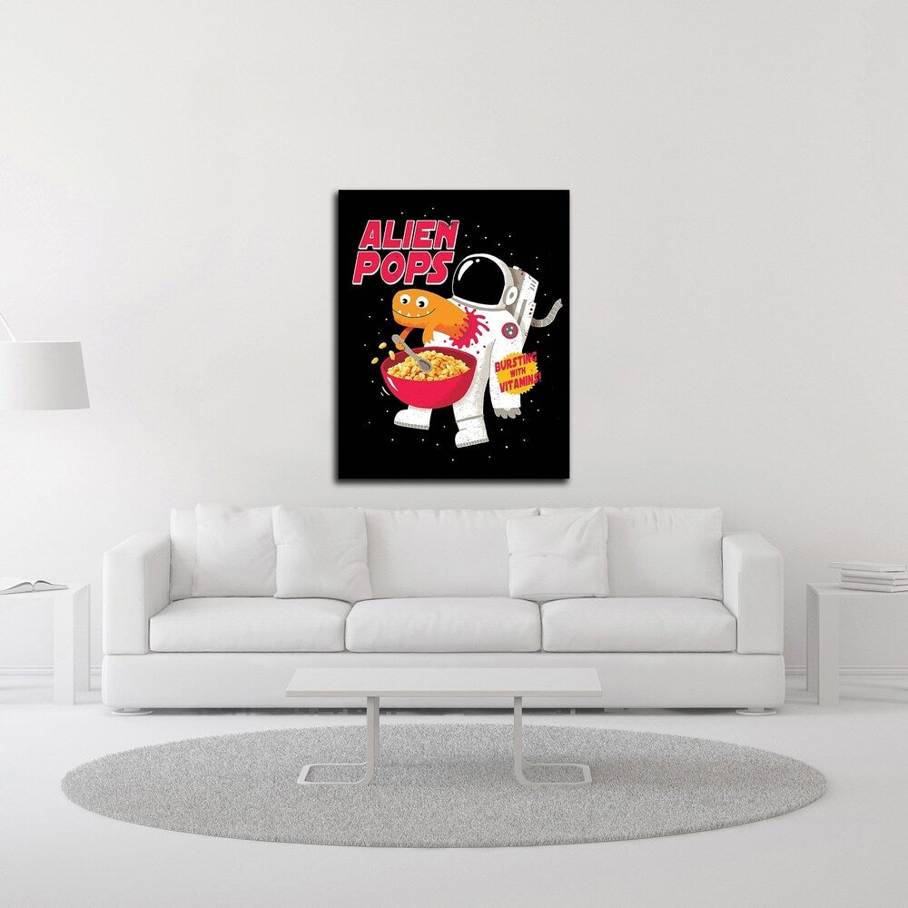 Alien Pops by Michael Buxton - Vibrant Canvas Wall Art Print, Ready to Hang - Perfect for Living Room, Bedroom & Office Decor