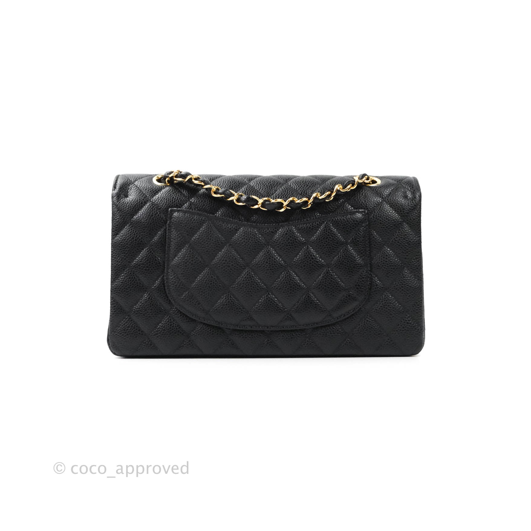 Chanel Classic Medium Double Flap Bag Black Caviar Leather with Gold Hardware - Luxury Designer Handbag for Women, Perfect for Work, Evening & Special Occasions