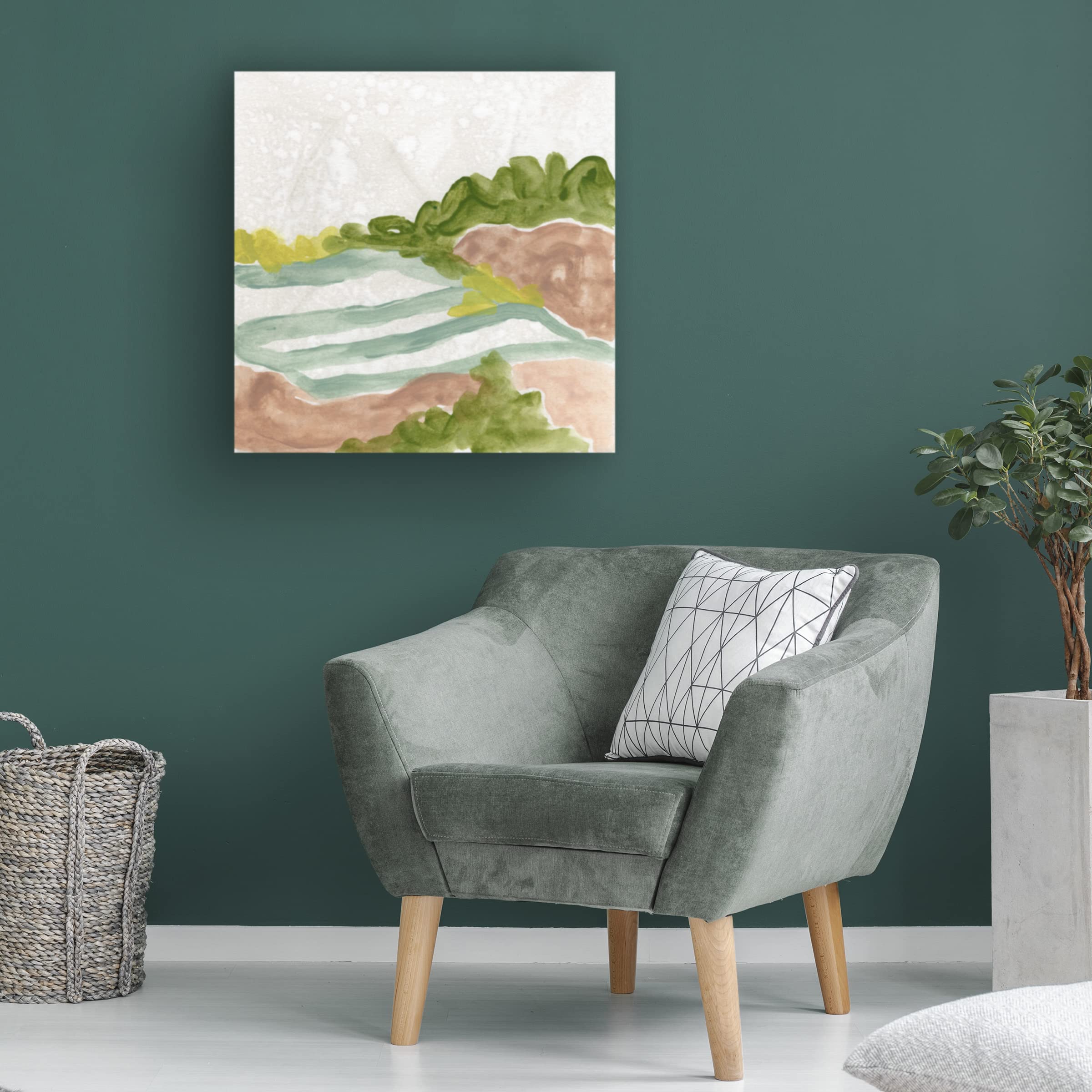Trademark Fine Art 'Landscape Cameo VIII' Canvas Wall Art by June Erica Vess - Nature Inspired Home Decor for Living Room, Bedroom & Office