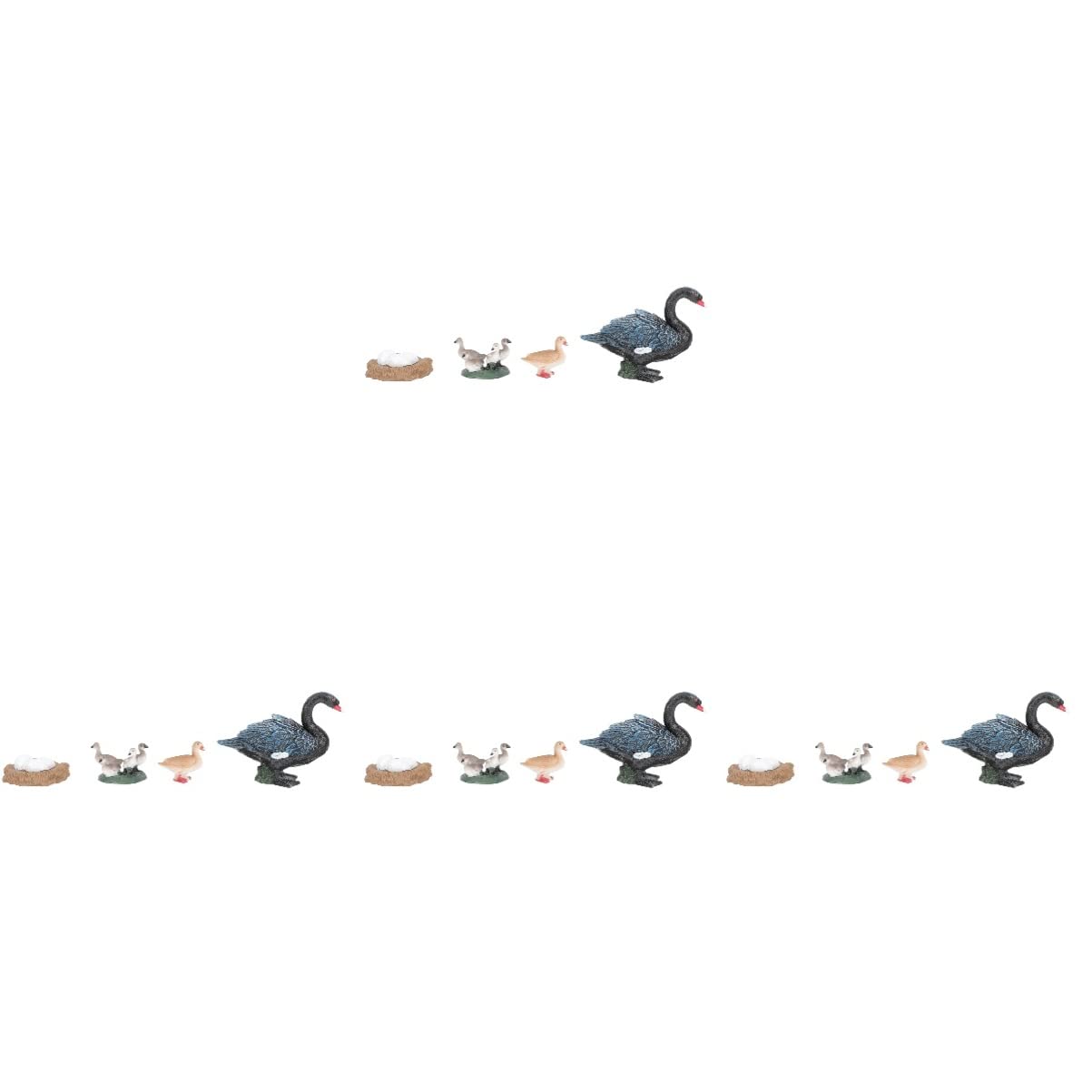 TOYANDONA 4 PCS Goose Life Cycle Toy Set - Swan & Duck Life Cycle Educational Toys for Kids - Montessori Learning, Science Classroom, Homeschooling Supplies