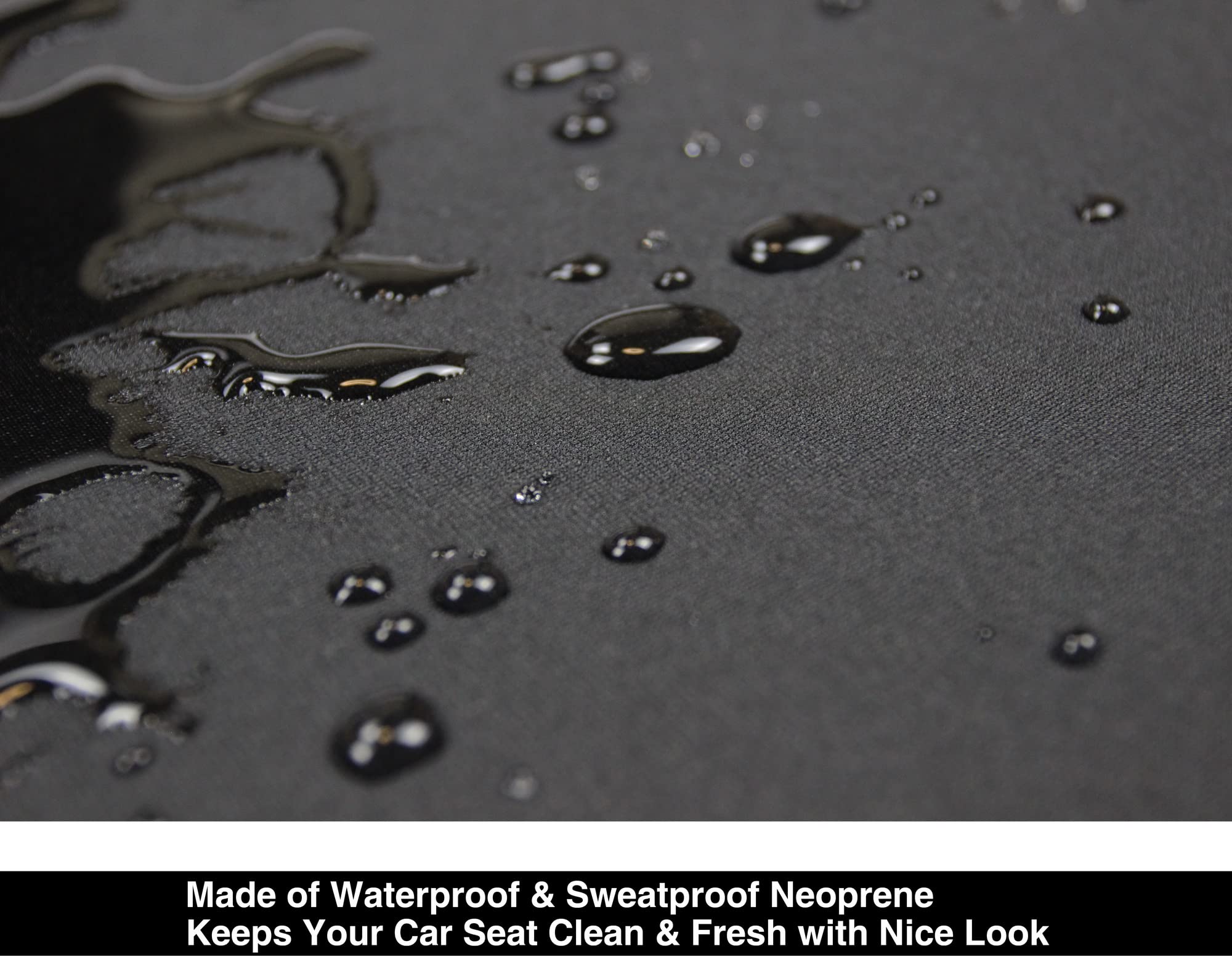 Waterproof Neoprene Car Seat Cover - Universal Fit for Cars, SUVs, Vans & Trucks | Non-Slip, Sweatproof Seat Protector | Compatible with Airbags & Armrests | Front Bucket & Rear Bench Seat Protection | Perfect for Road Trips, Daily Commute & Pet Transport