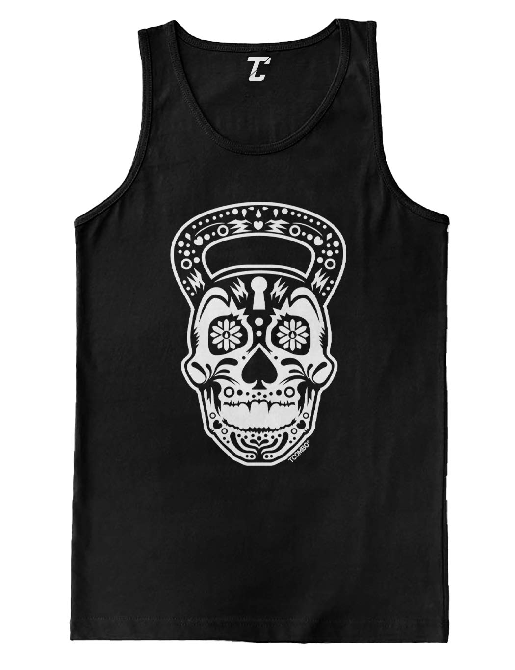 Kettlebell Skull Men's Workout Tank Top - Gym Fitness Training Shirt for CrossFit, Weightlifting & Strength Training