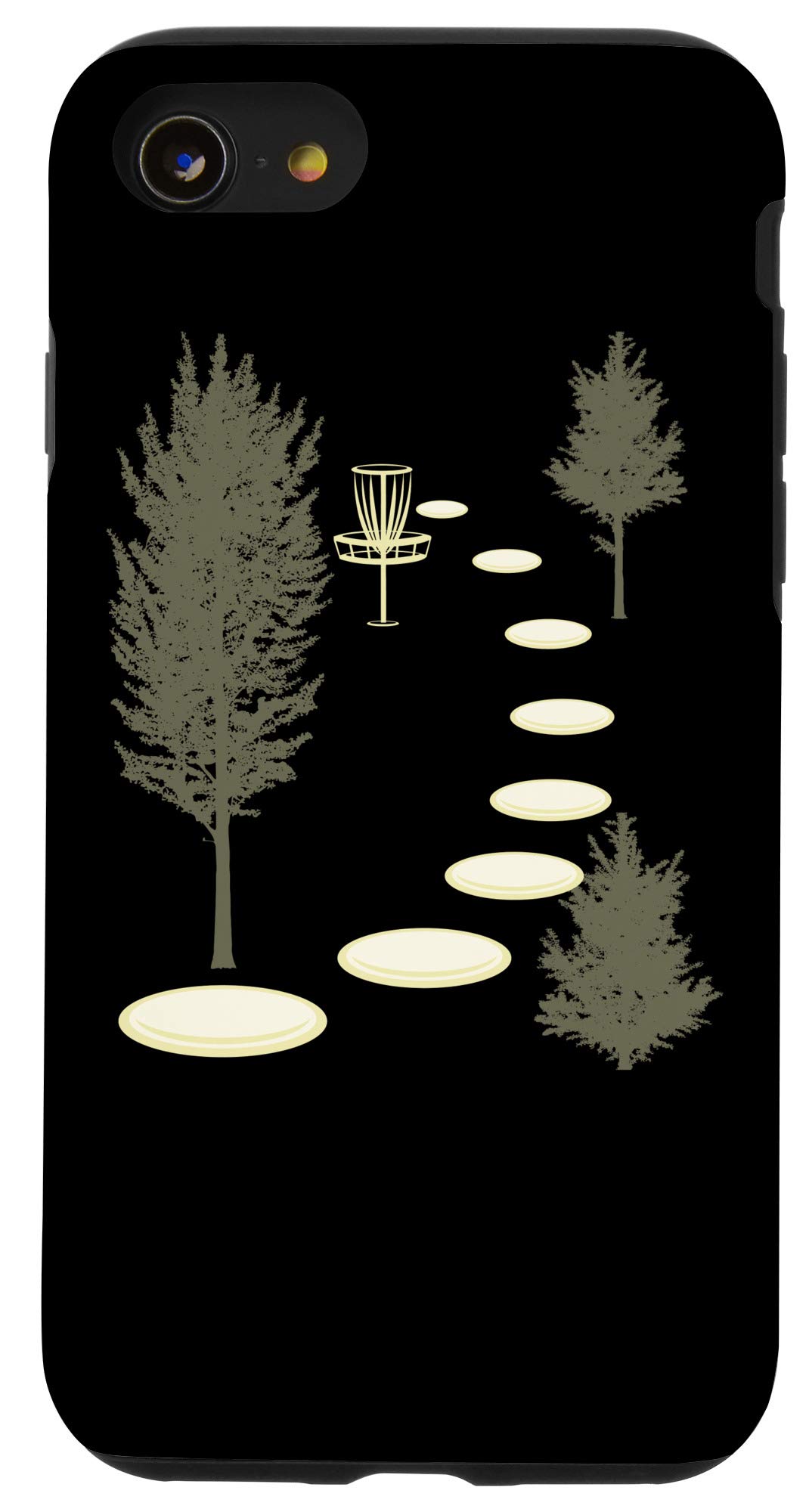 iPhone SE (2020) / 7 / 8 Compatible Disc Golf Case - Artistic Into The Woods Design for Ultimate Frisbee Players | Perfect for Outdoor Sports & Park Adventures