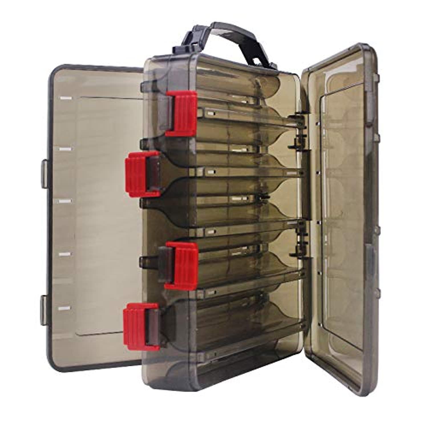 OriGlam Waterproof Fishing Lure Storage Box - Double Sided 10 Compartment Tackle Organizer for Fly Fishing & Vest - Durable Fishing Gear Accessories for Outdoor Anglers & Boat Trips