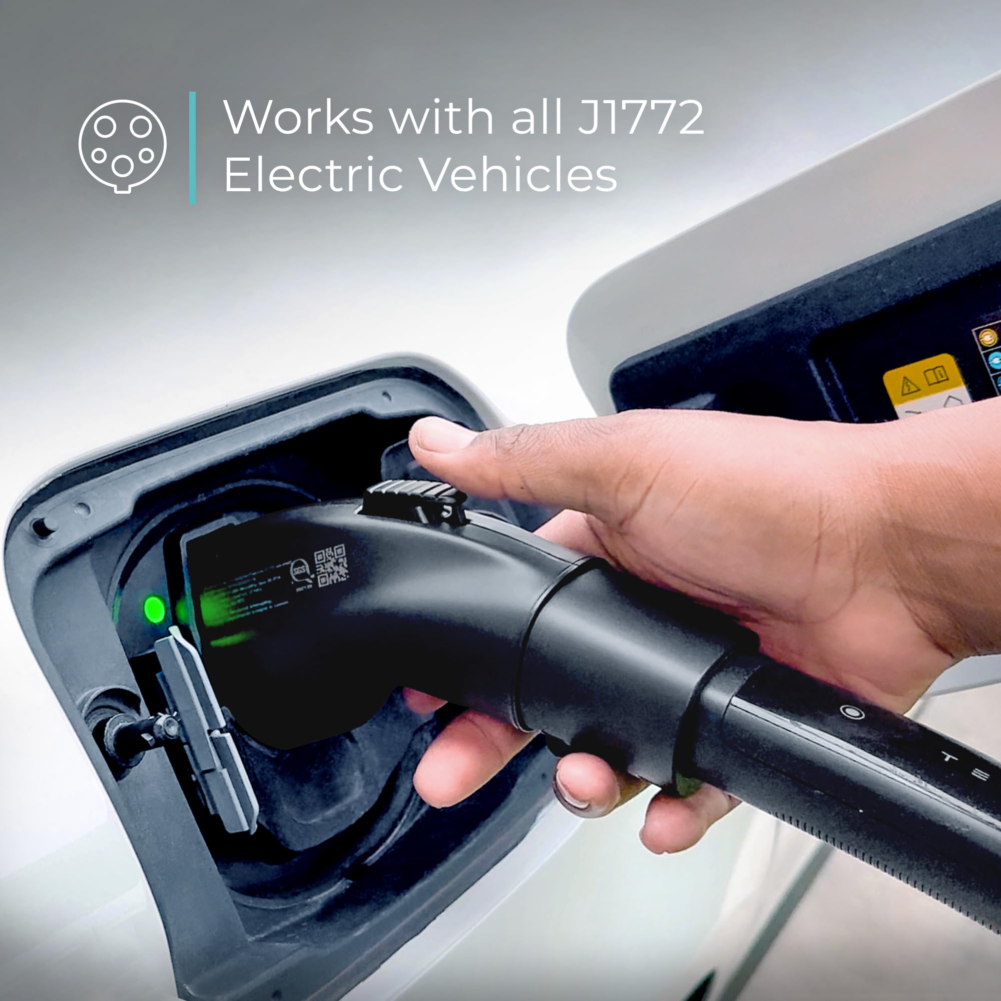 Lectron Tesla to J1772 EV Charging Adapter 48A 250V - NACS to J1772 Converter for Tesla High Power Connectors, Destination & Mobile Chargers - Compatible with All J1772 EVs (Black) | Perfect for Home, Workplace & Public Charging Stations