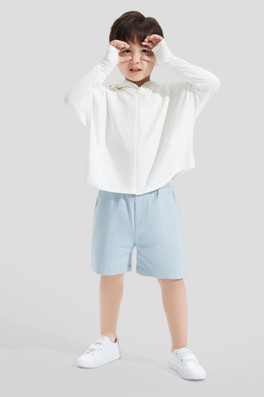 Bicu Shade Kids Cooling Athletic Jacket UPF50+ Sun Protection - Lightweight Breathable Running Jacket for Boys & Girls - Perfect for Outdoor Sports, Hiking & Summer Activities
