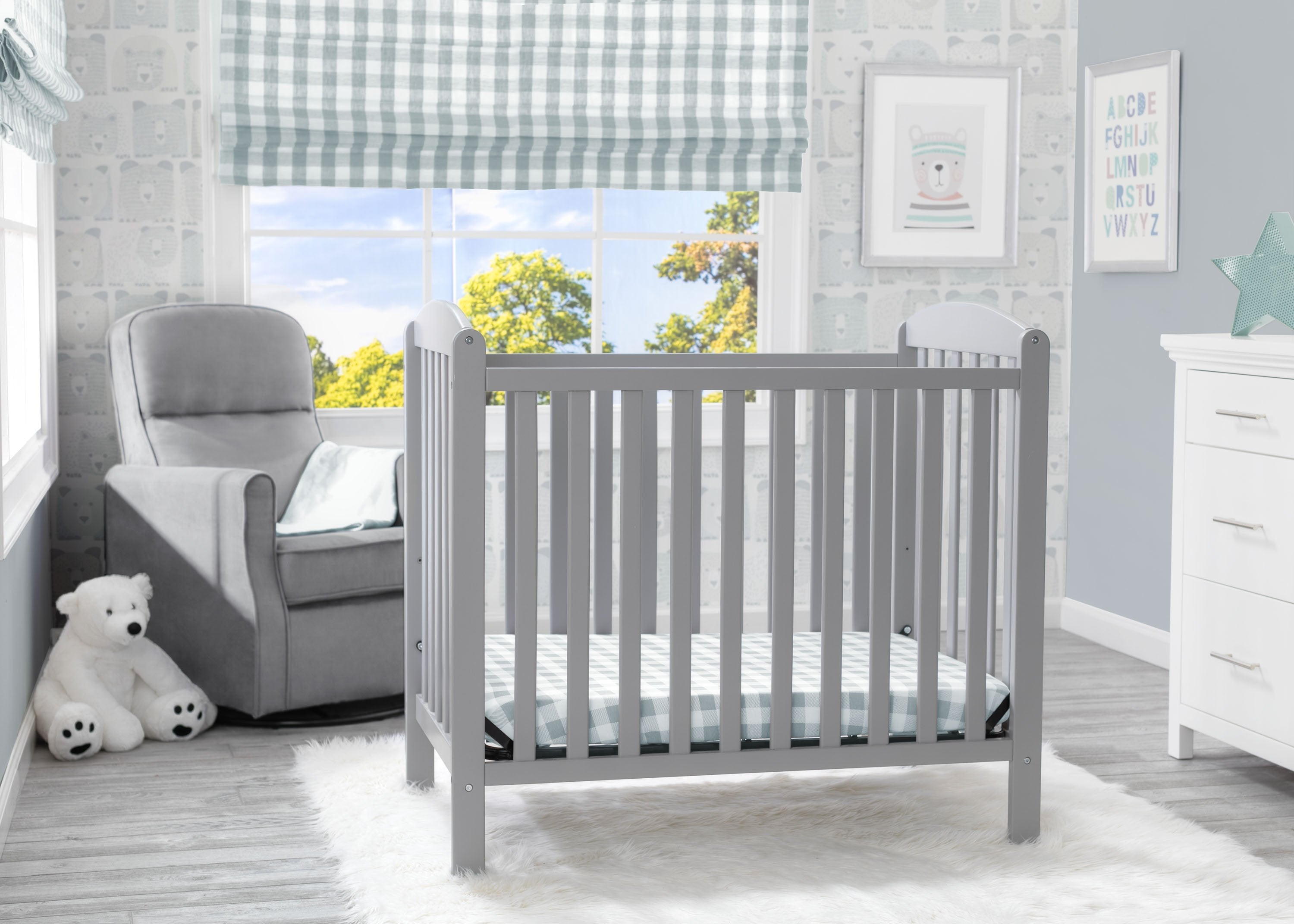 Sprout Mini Crib with Mattress - Portable Baby Bed for Small Spaces | Nursery, Travel & Guest Room Use