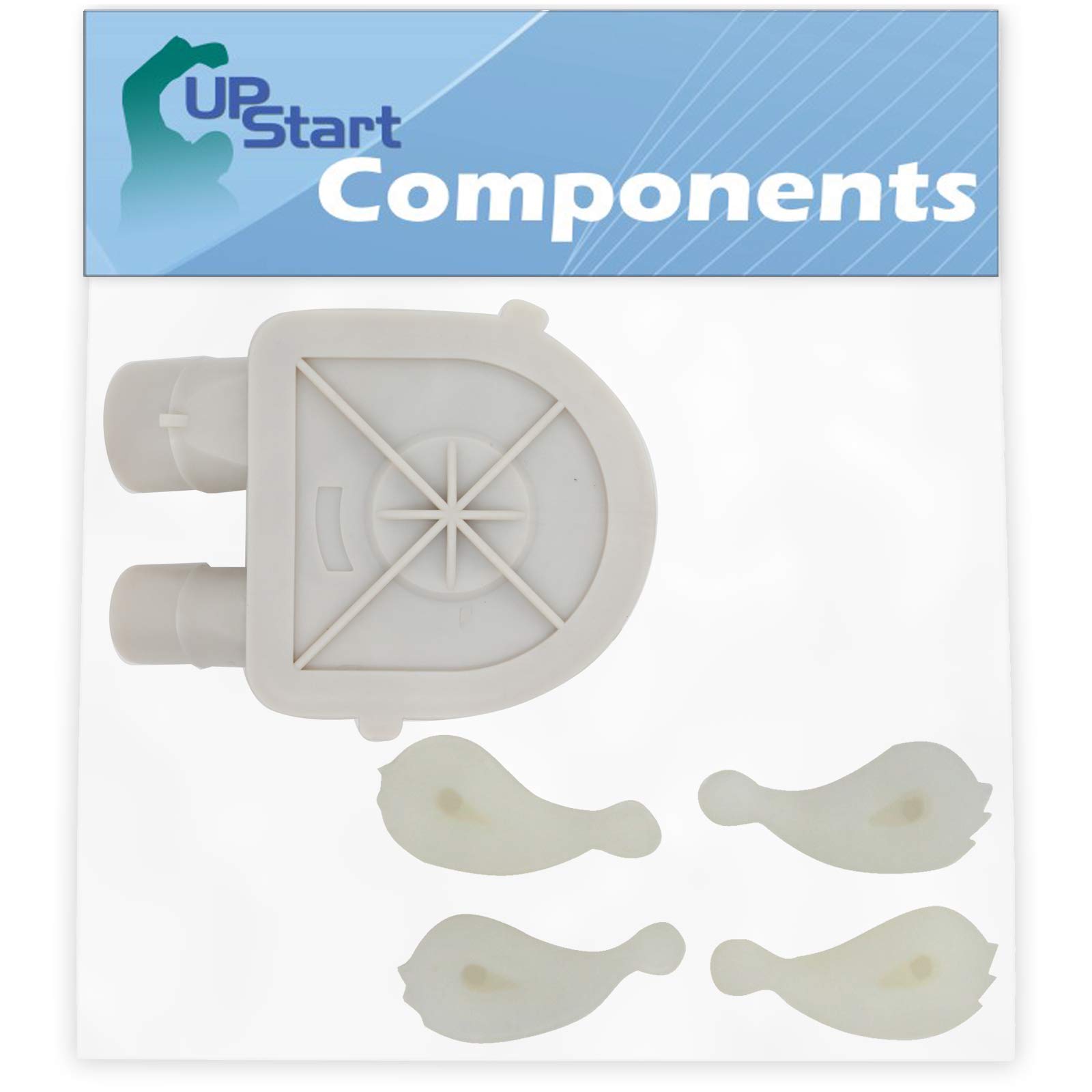 3363394 Washing Machine Pump & 80040 Washer Agitator Dogs Replacement - Compatible with Whirlpool 3XLA87W72AN0 Washer, WP3363394 Water Pump Assembly - UpStart Components Brand - Perfect for DIY Washer Repairs and Maintenance