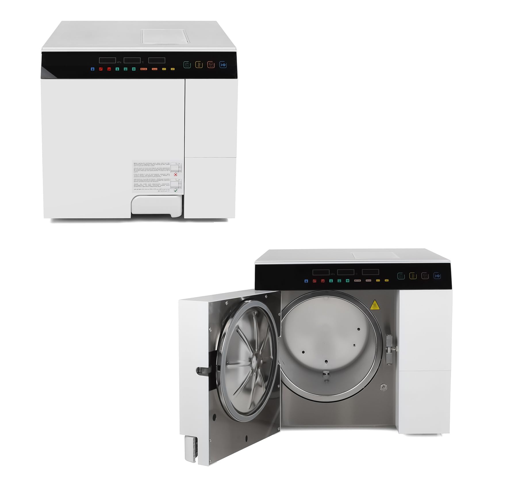 18L/23L Class B Digital Autoclave Sterilizer with Triple Vacuum Pressure Steam, Built-in Printer & USB - Perfect for Dental Clinics, Tattoo Studios, and Medical Labs