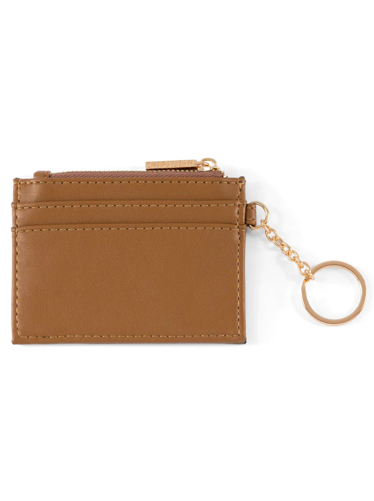 Premium Tan Leather Charlie Card Holder - Stylish & Durable for Commuters, Travel & Everyday Use