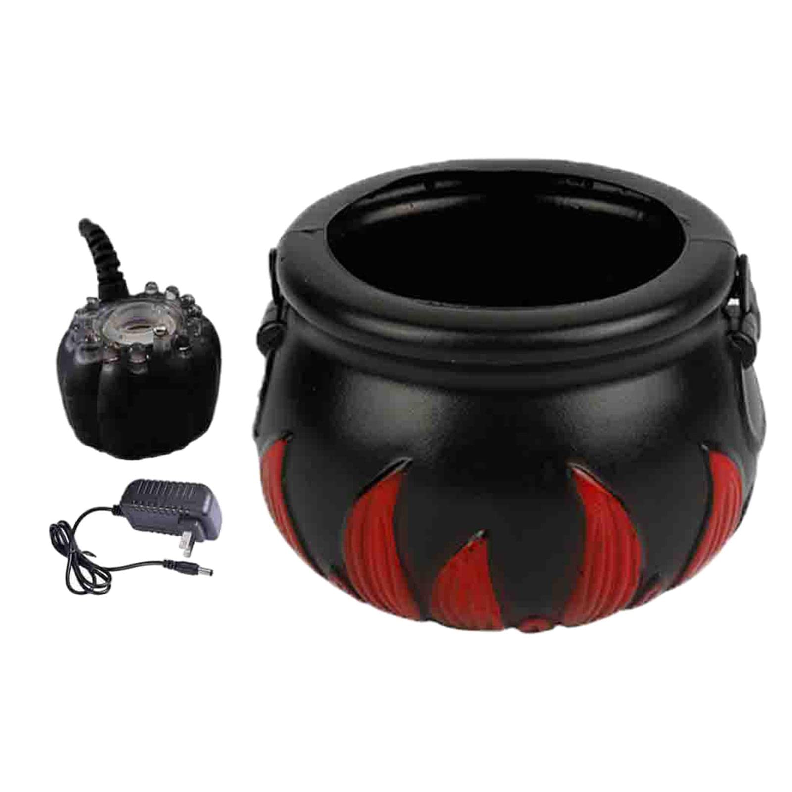 Mist Maker Fog Machine with 2 LED Lights - Halloween Witch Cauldron Decorative Fountain for Holidays, Outdoor Aquarium, Rockery & Vase - Perfect for Halloween Decor, Garden Water Features & Home Ambiance