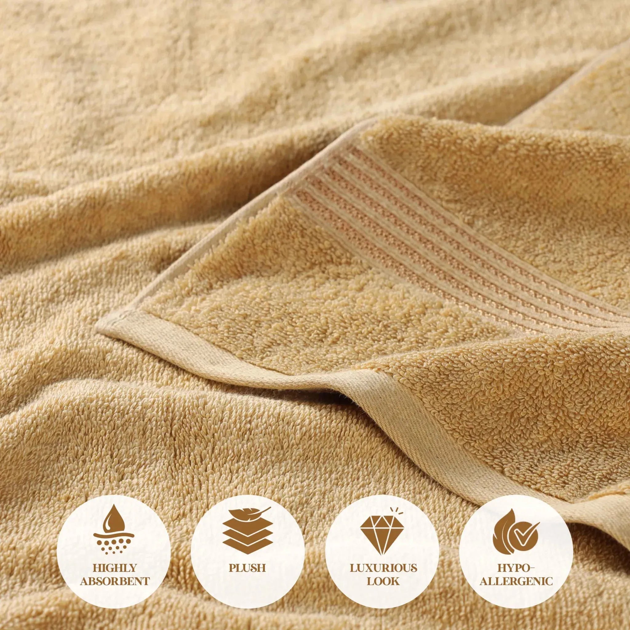Premium Egyptian Cotton Bath Towel Set of 2 - Ultra Soft & Highly Absorbent Luxury Bath Sheets for Spa, Hotel & Home Use - 100% Heritage Cotton (White)