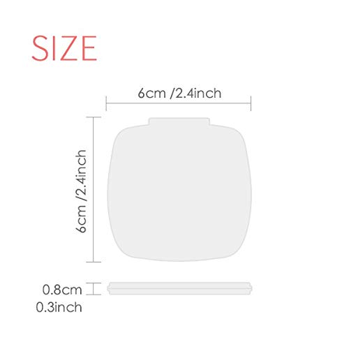Portable Double-Sided Compact Mirror with Bat & Broomstick Design - Perfect for Halloween Makeup, Travel, and Witch-Themed Cosplay Accessories