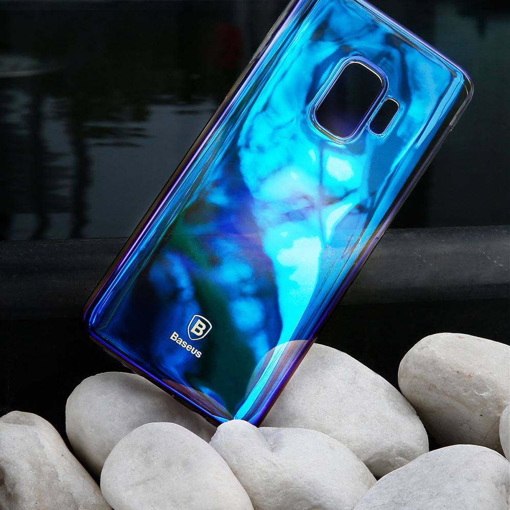 Baseus Glaze Shockproof Case for Samsung Galaxy S9 Plus - Slim Protective Cover with Anti-Scratch & Anti-Fingerprint Design - Perfect for Daily Use, Travel & Outdoor Activities